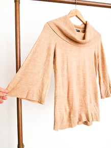 Chaleco camel drapeado