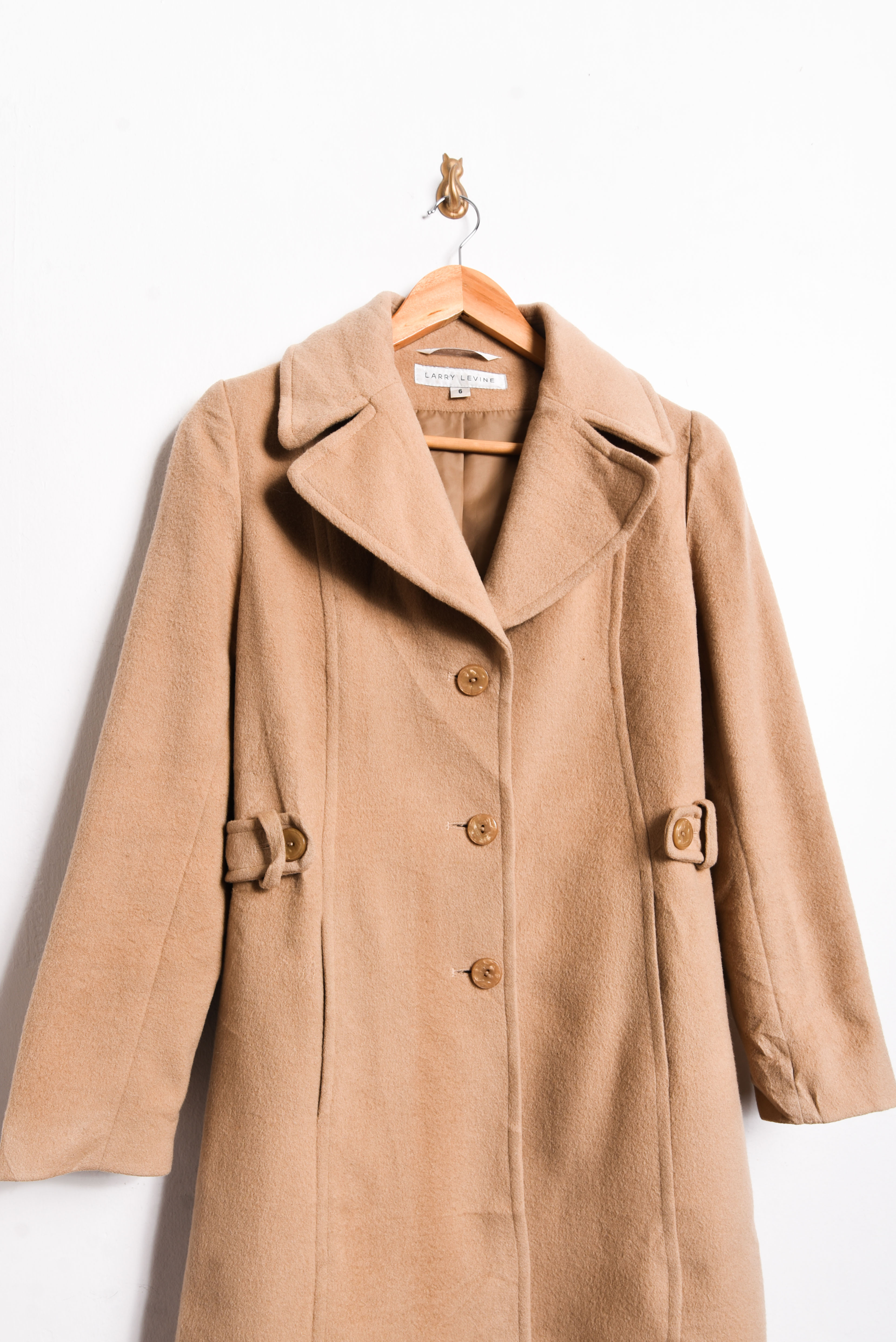 Abrigo lana vintage camel