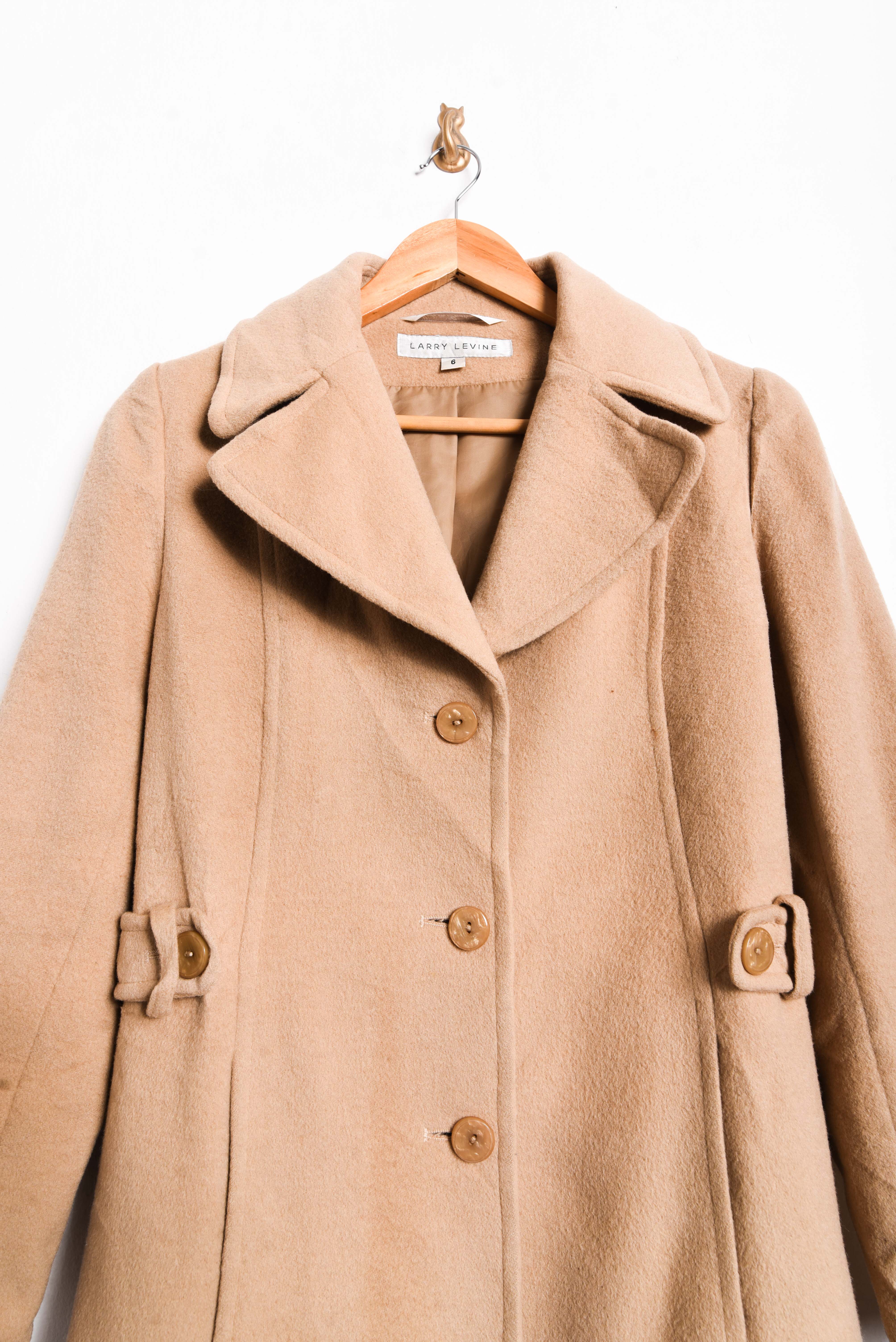 Abrigo lana vintage camel