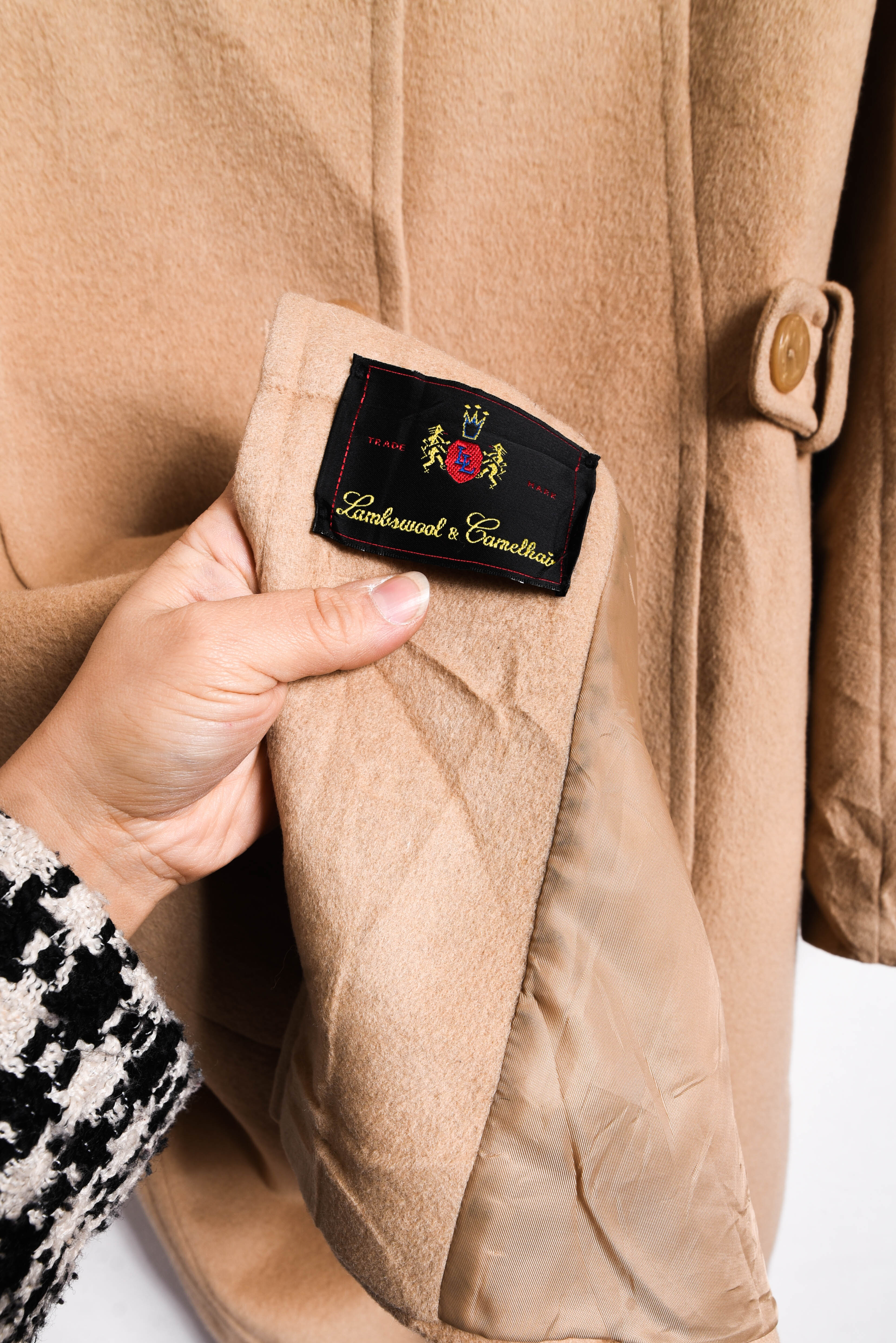 Abrigo lana vintage camel