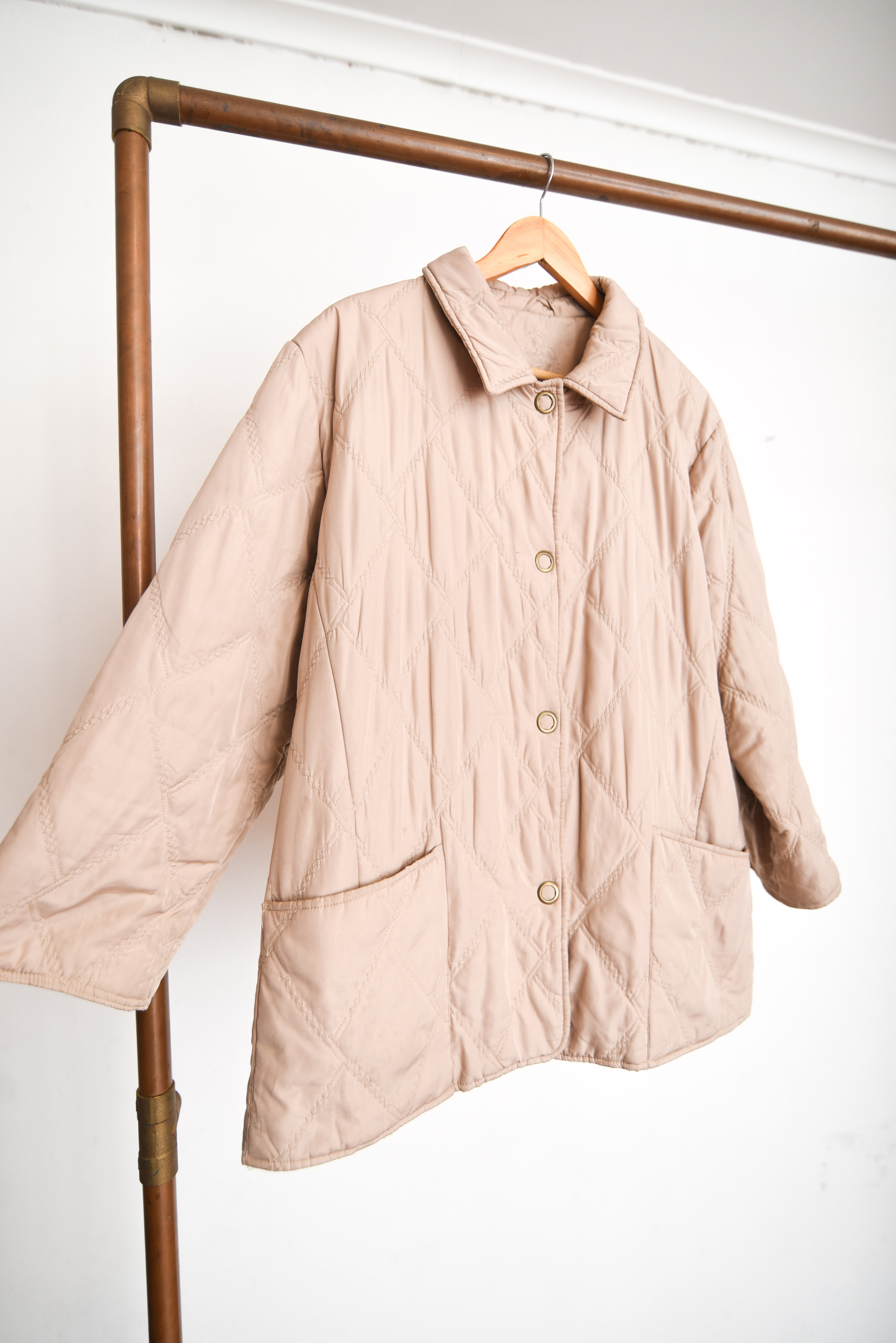 Chaqueta quilted beige