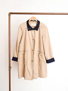 Chaqueta beige y azul vntg