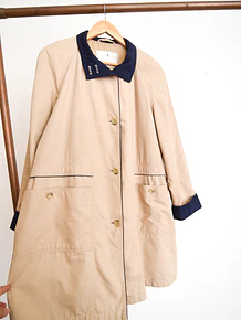 Chaqueta beige y azul vntg