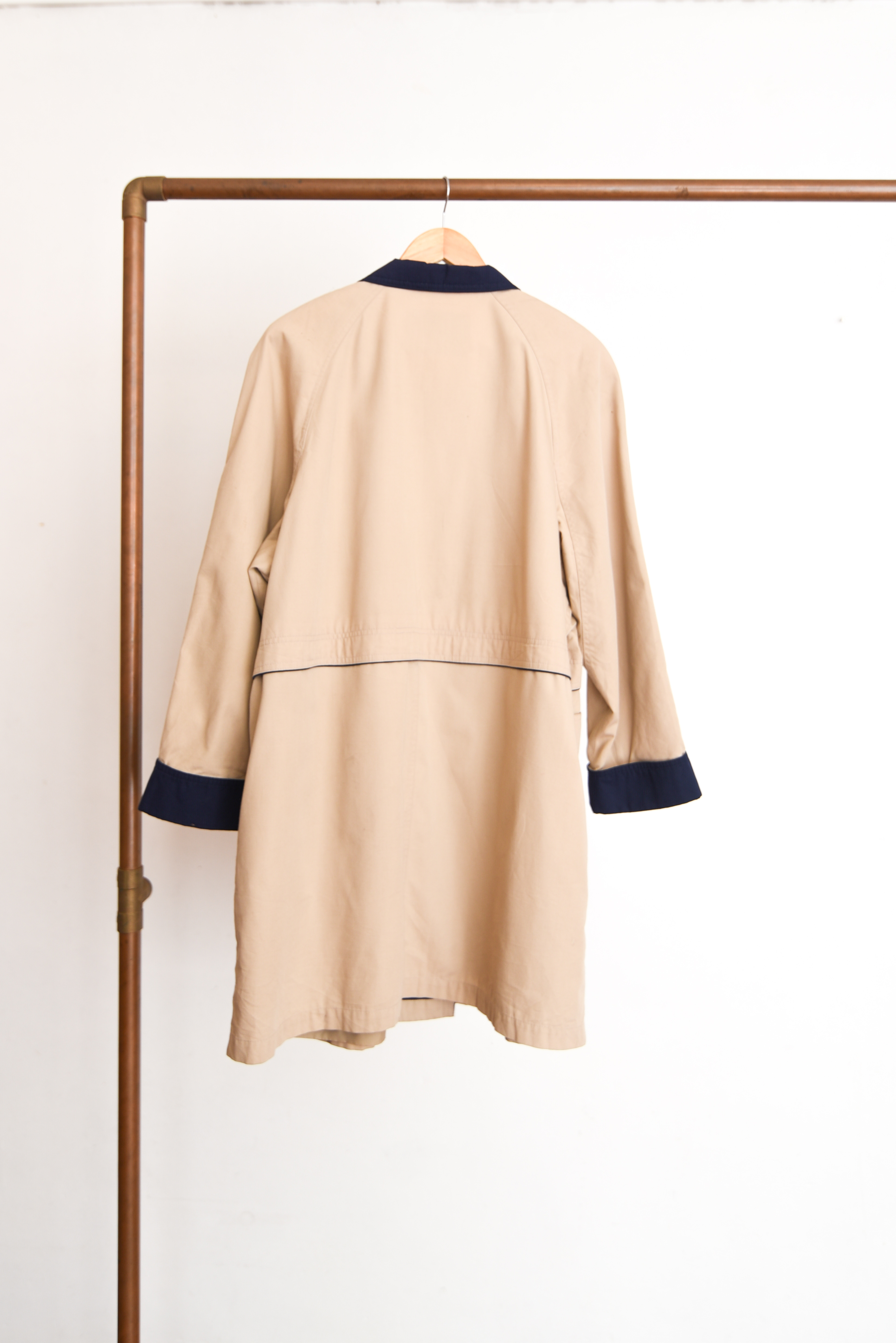 Chaqueta beige y azul vntg