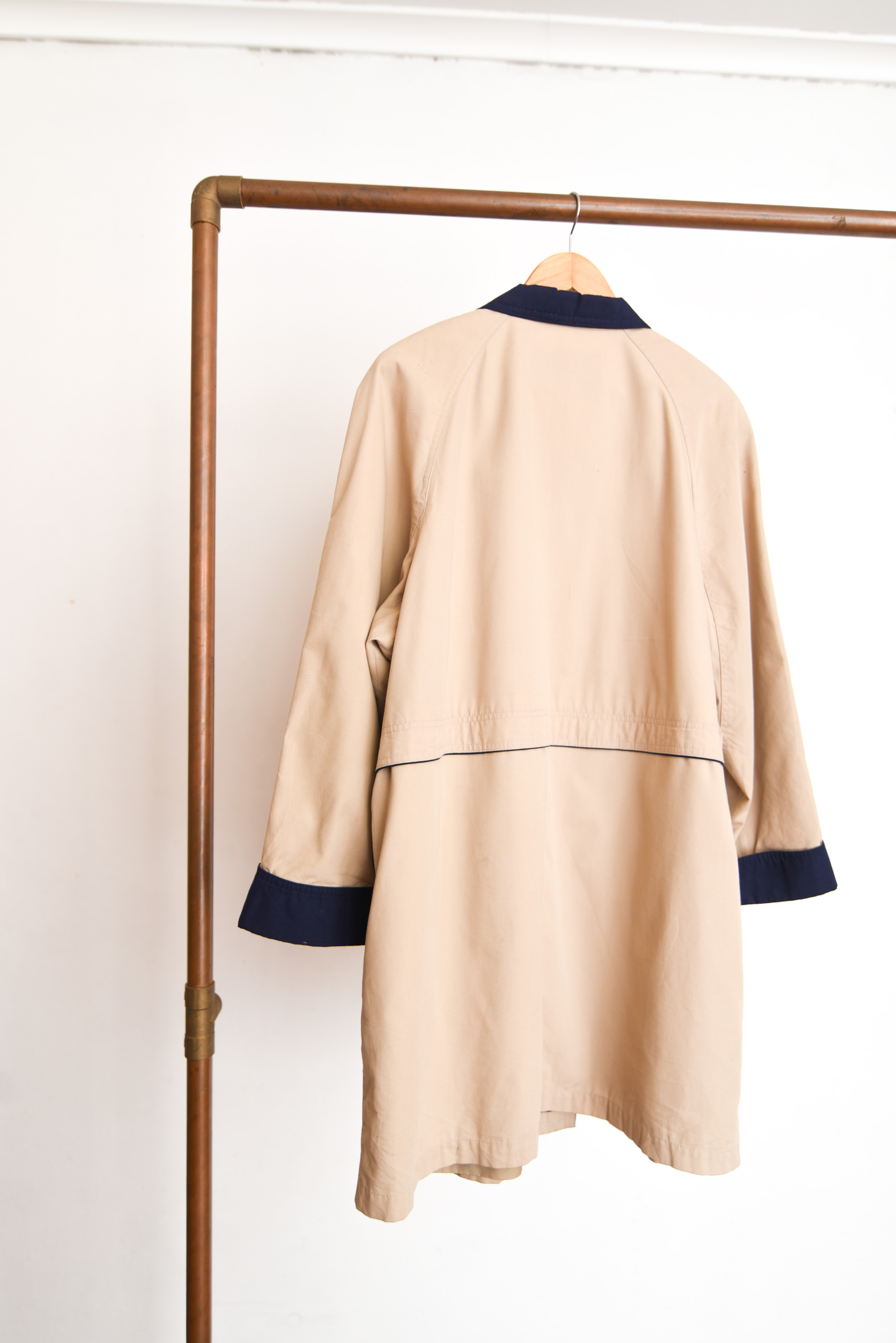 Chaqueta beige y azul vntg