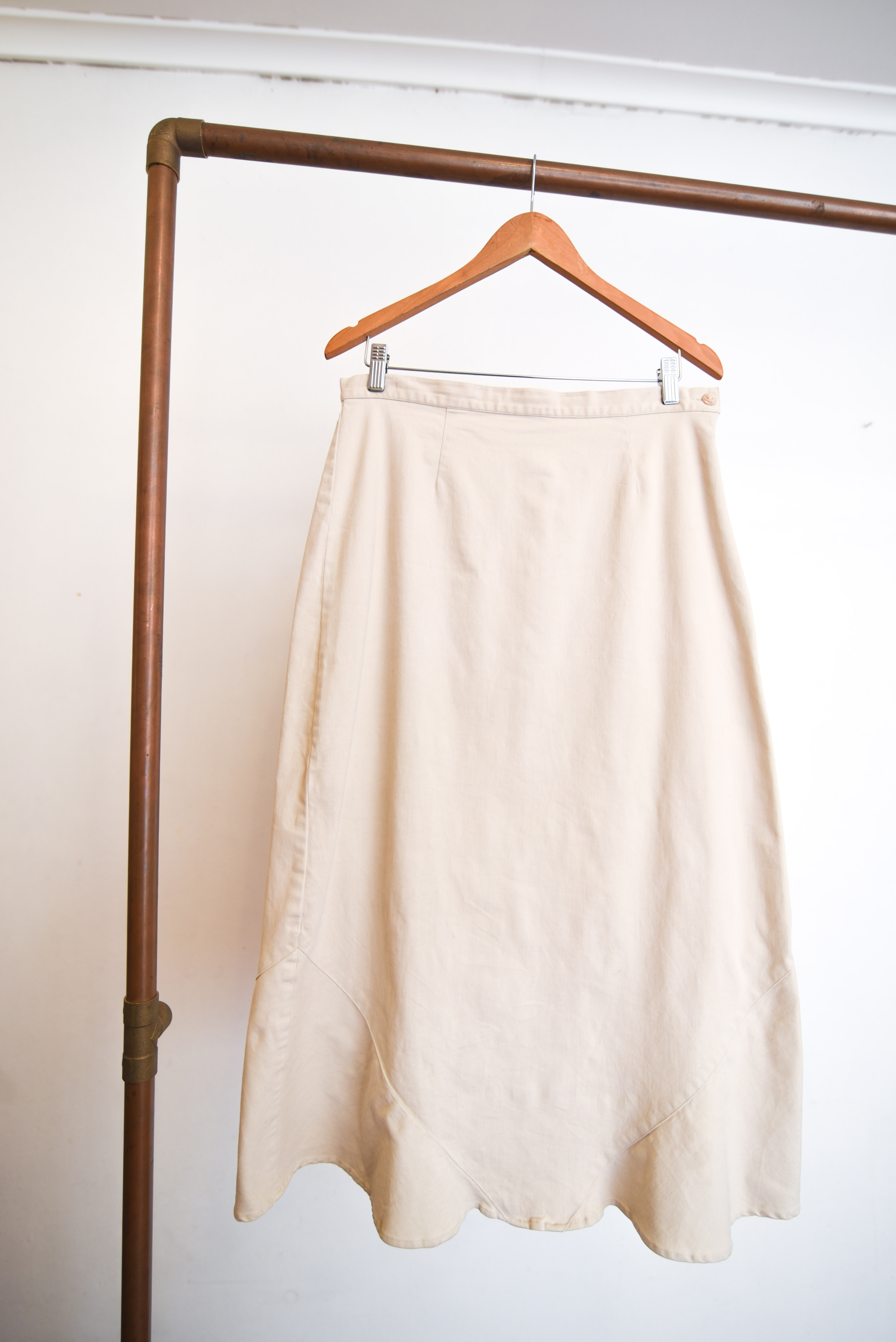 Maxi falda beige 90s