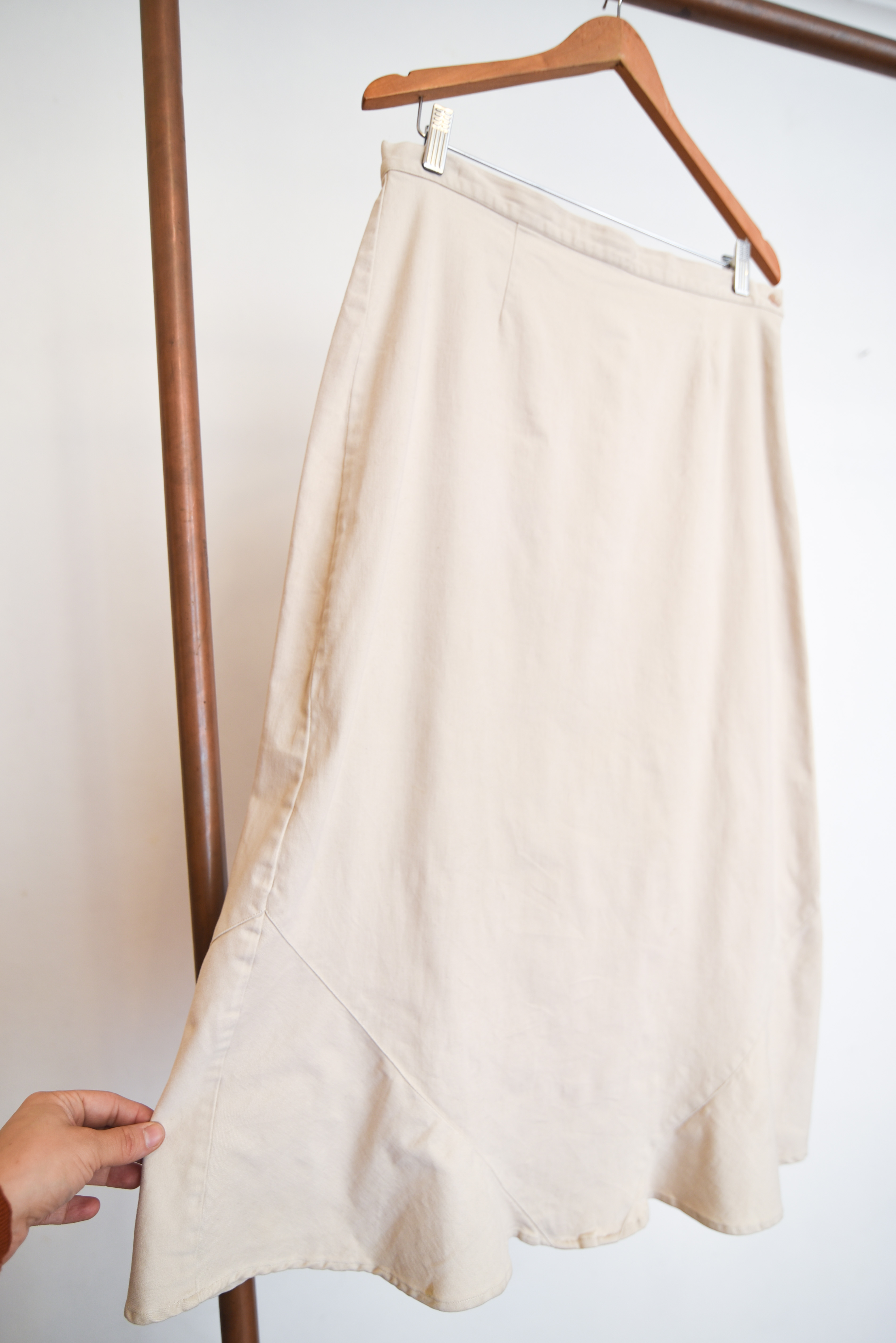 Maxi falda beige 90s