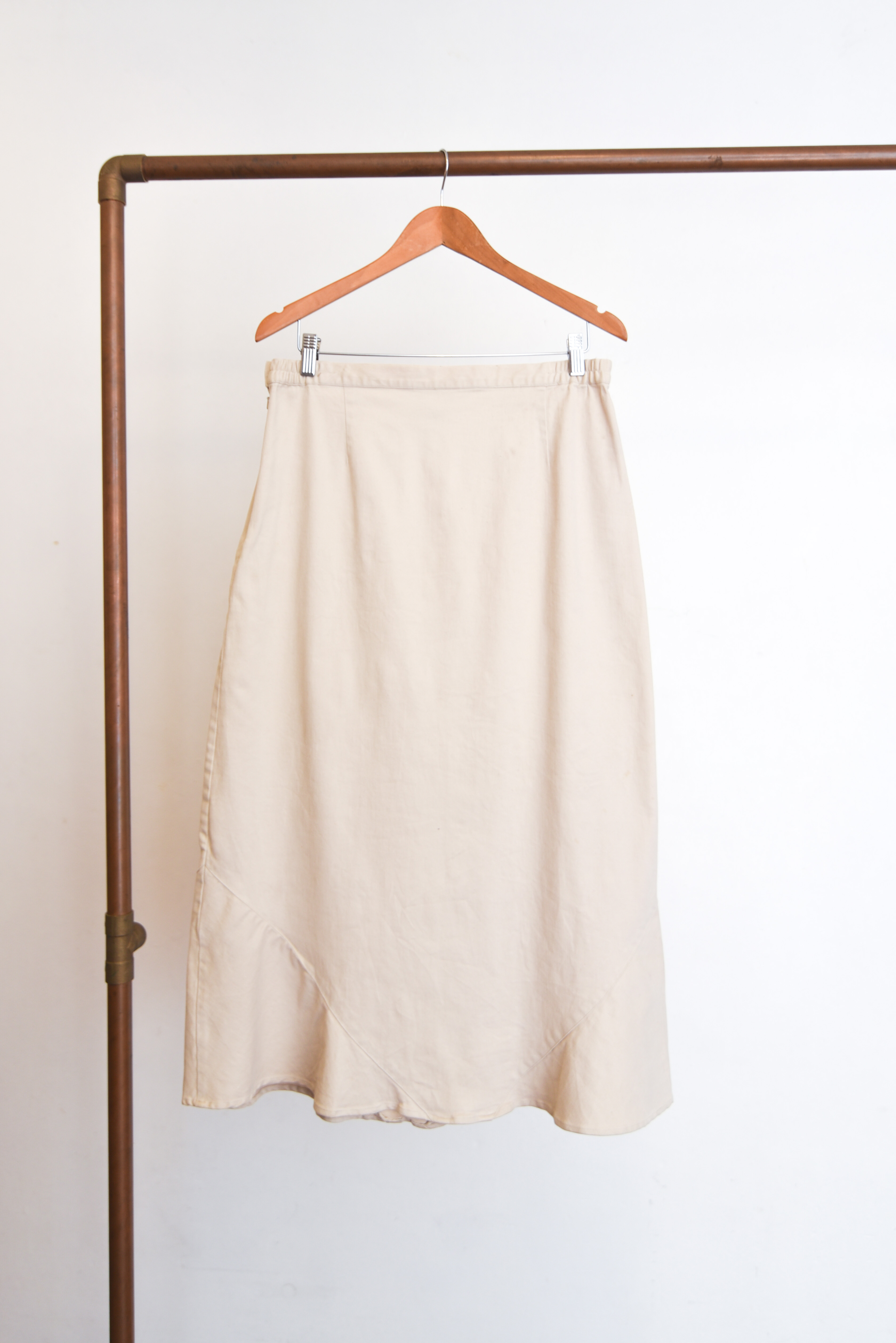 Maxi falda beige 90s