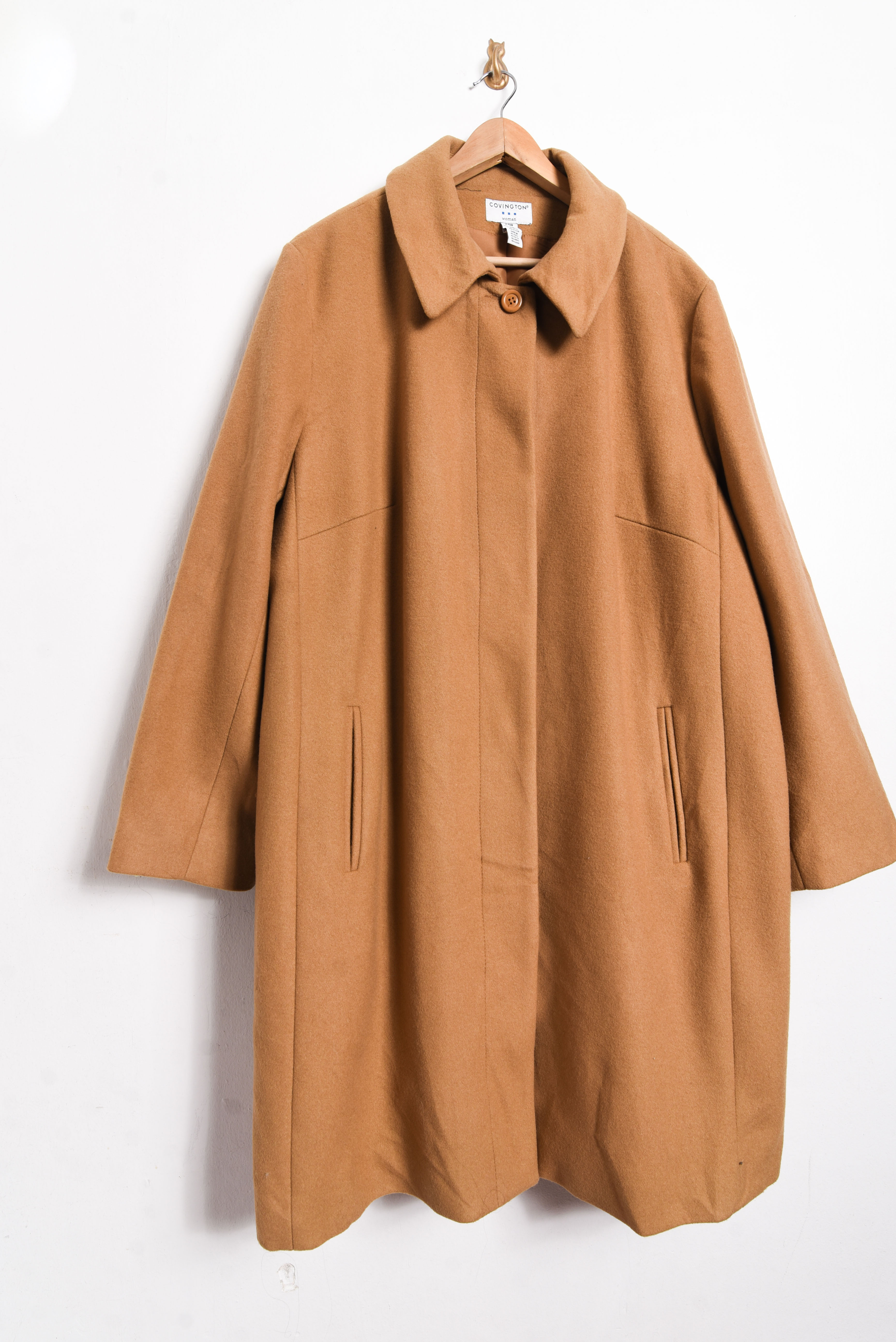 Abrigo camel lana 