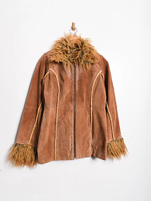 Chaqueta gamuza furry y2k