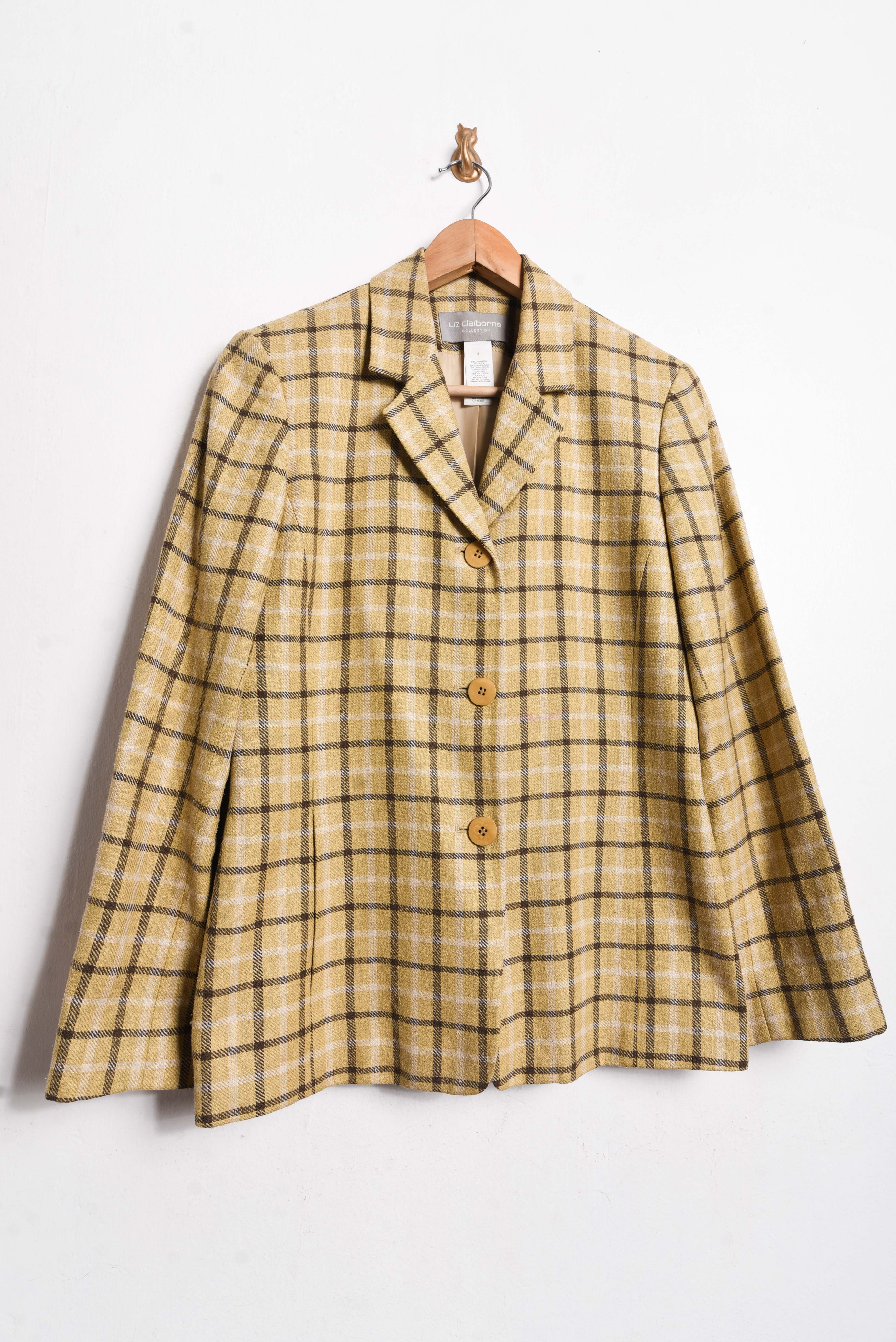 Blazer grilla vintage lino y seda