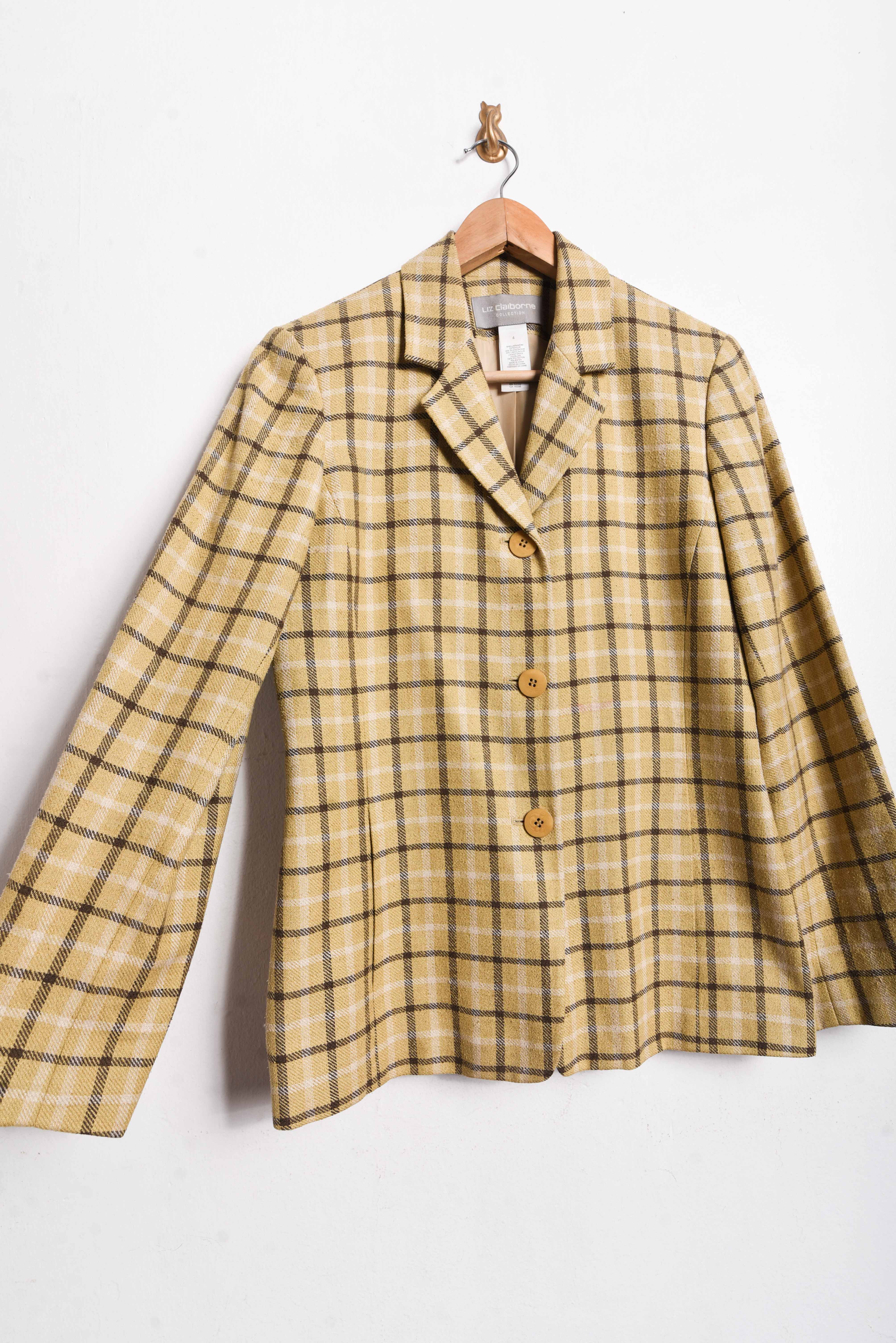 Blazer grilla vintage lino y seda
