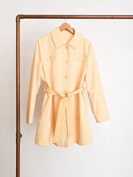 Trench amarillo pastel 70s