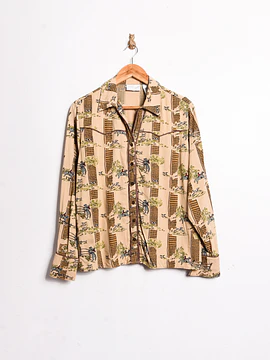 Camisa pastel yellow western