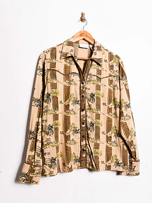 Camisa pastel yellow western