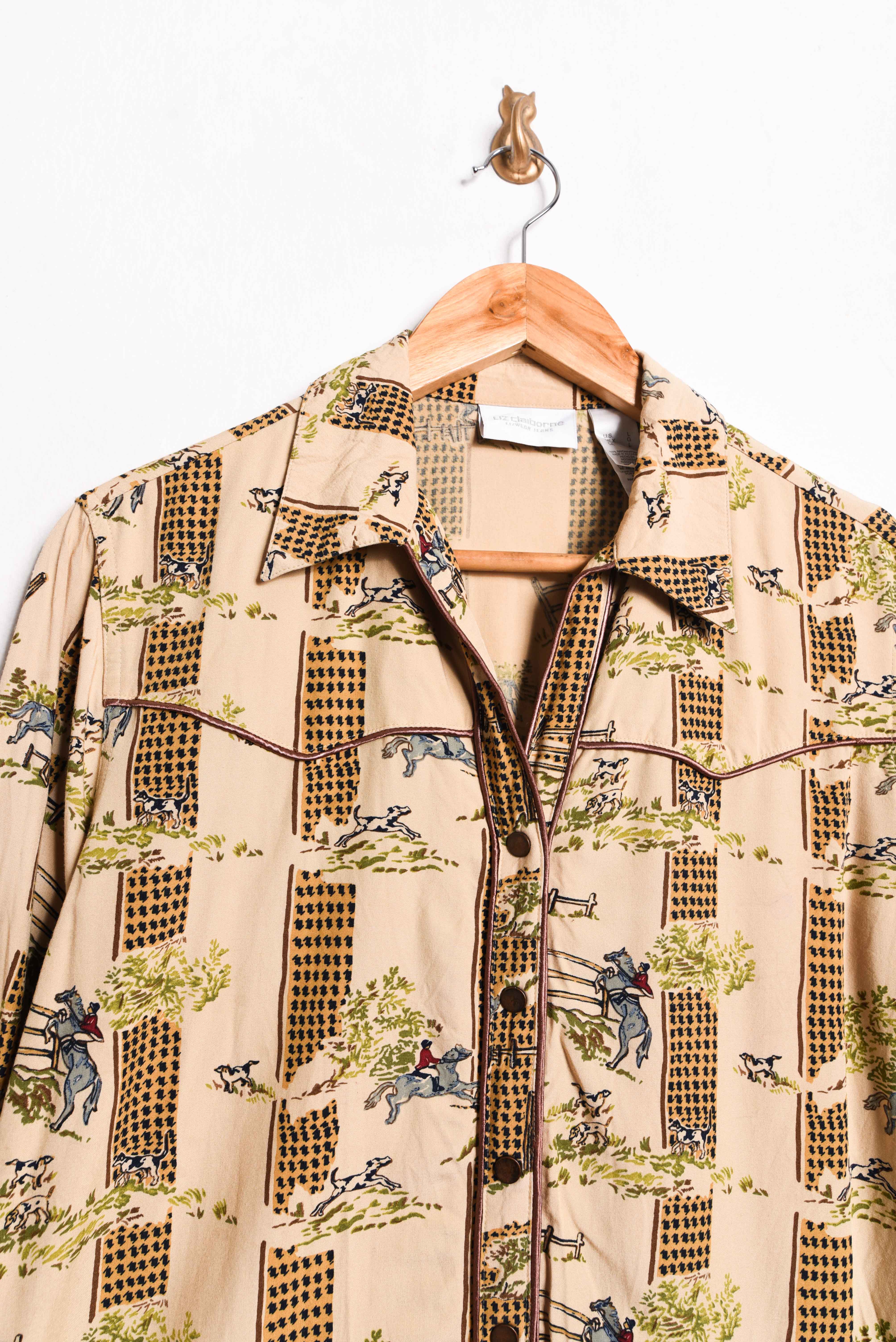Camisa pastel yellow western