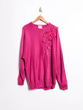 Chaleco vintage power pink