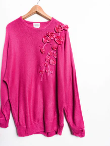 Chaleco vintage power pink