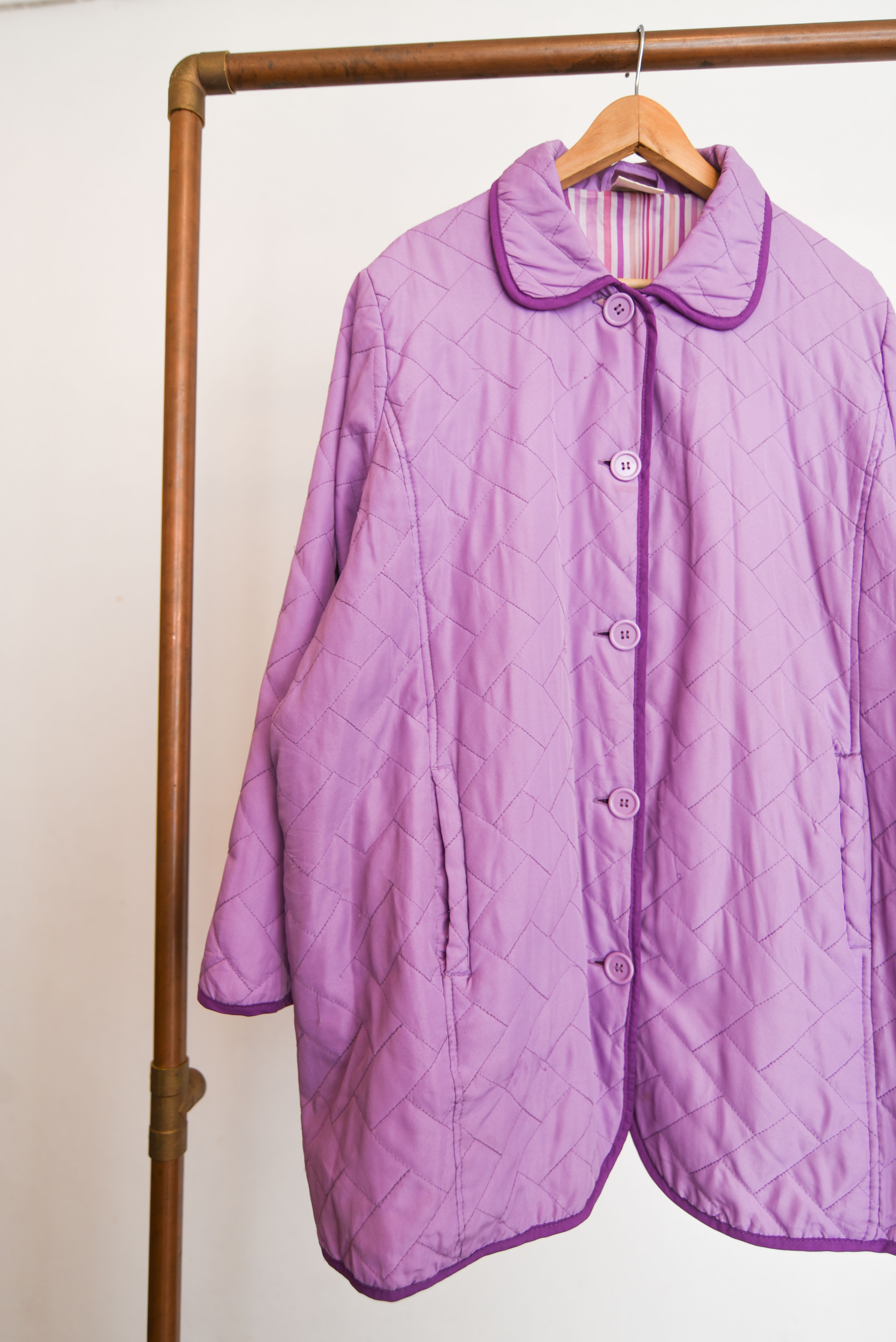 Chaqueta quilted lila