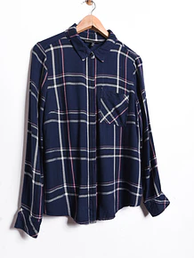 Camisa leñadora azul tartán