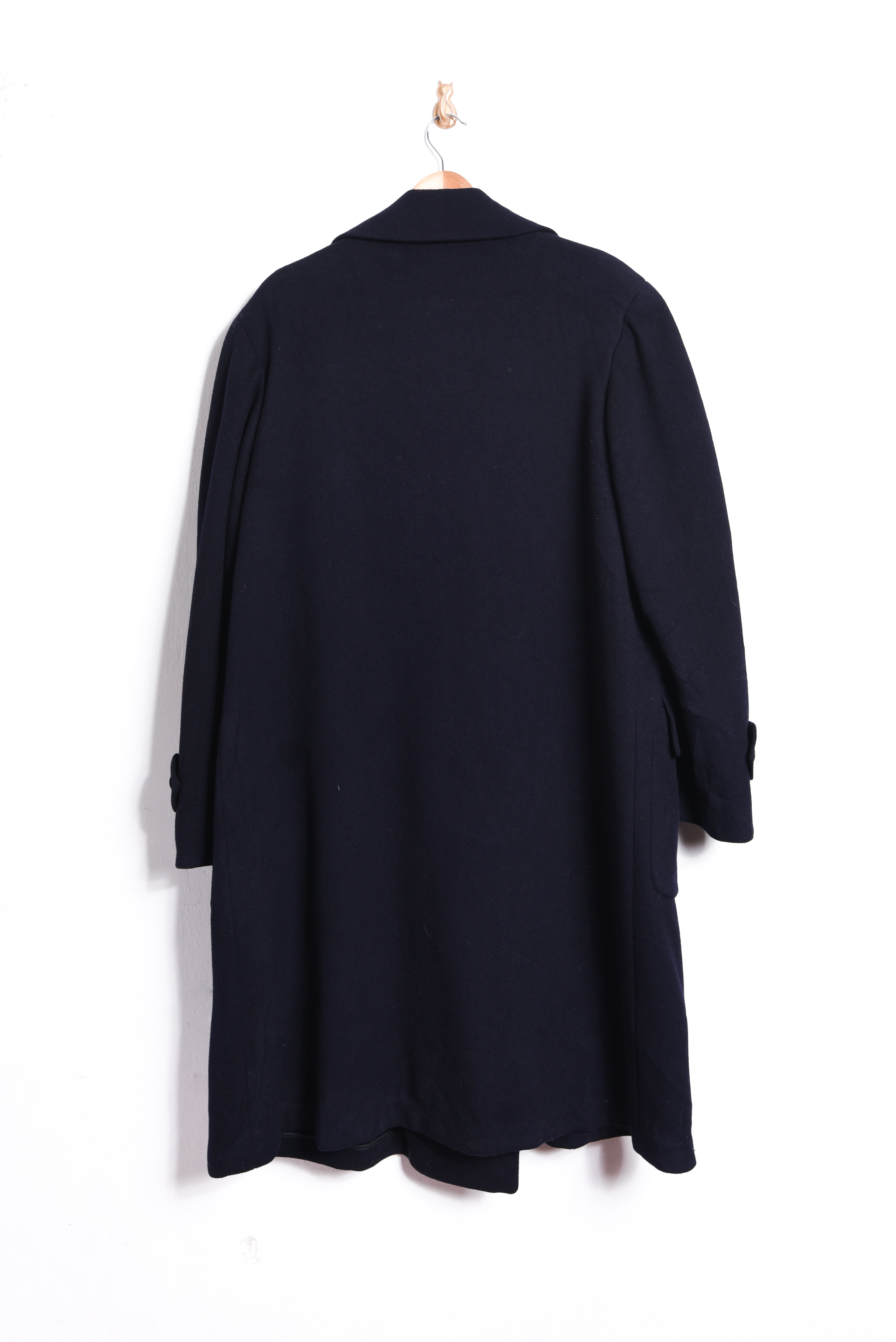 Abrigo azul navy lana vntg