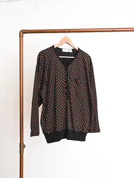 Polera 90s rombos Liz Claiborne