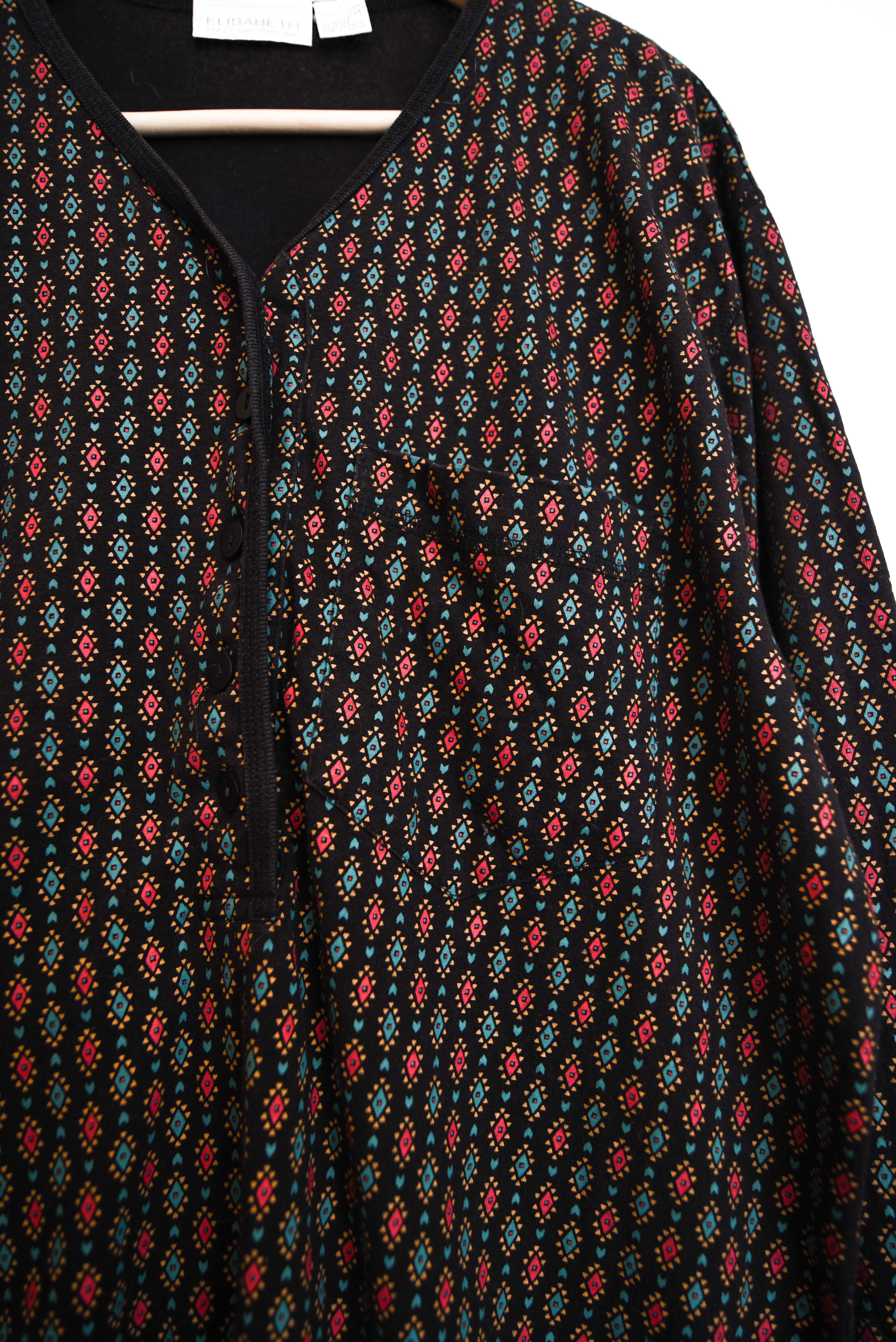 Polera 90s rombos Liz Claiborne
