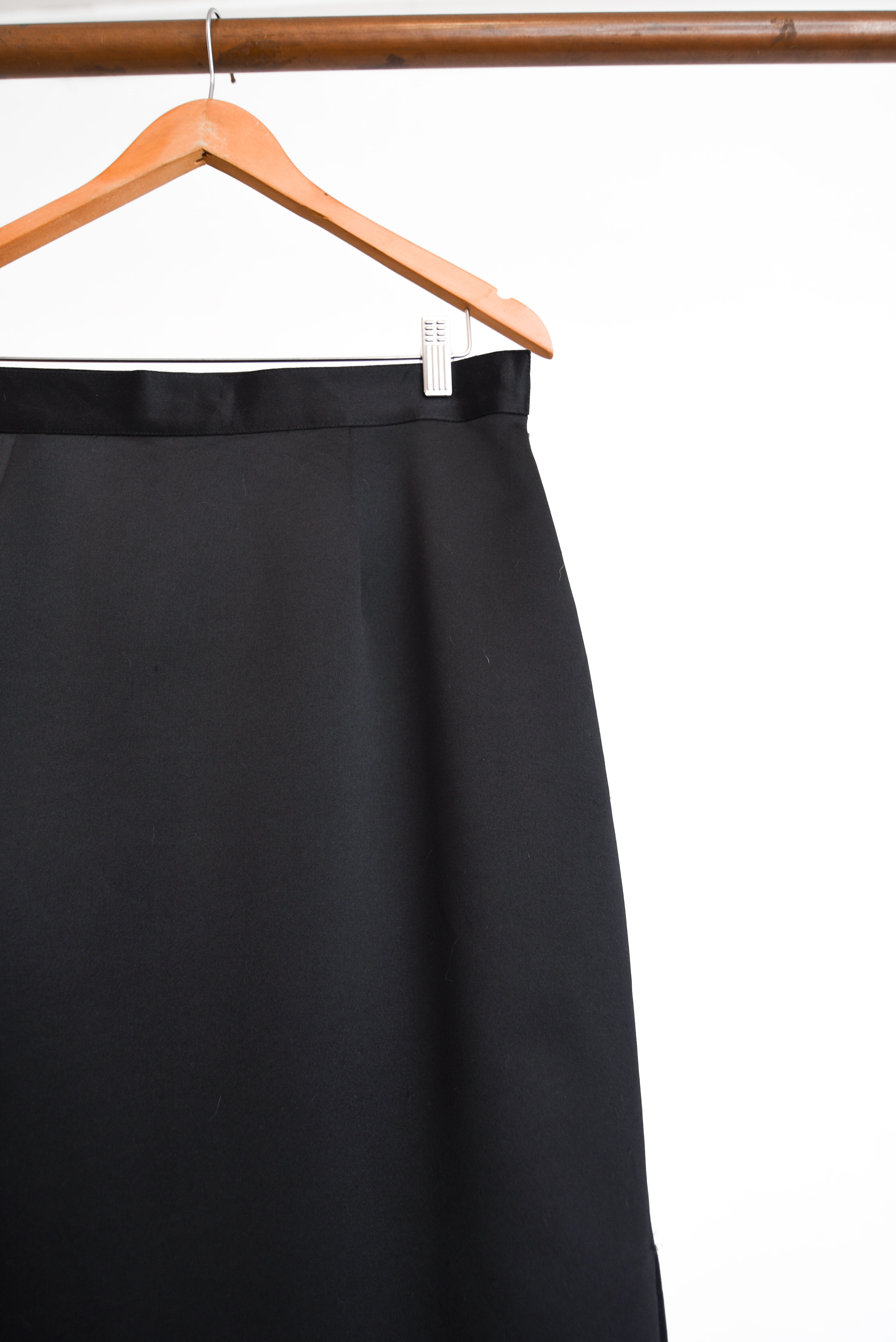 Maxi falda satín vintage Oleg Cassini