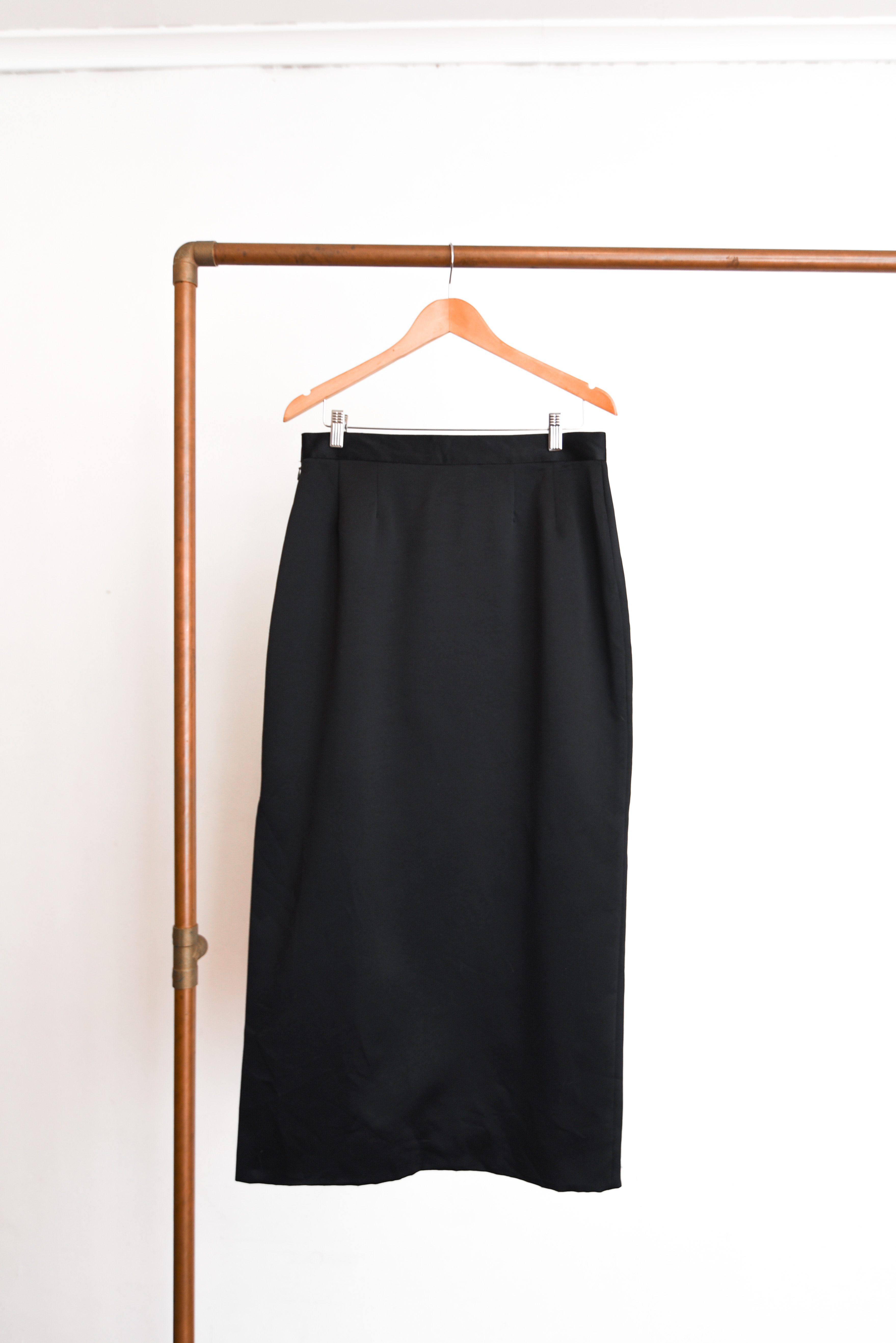 Maxi falda satín vintage Oleg Cassini