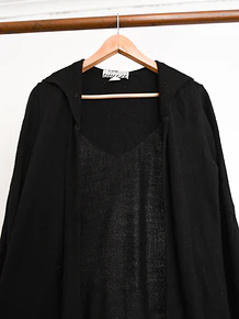 Cardigan negro tapado 90s