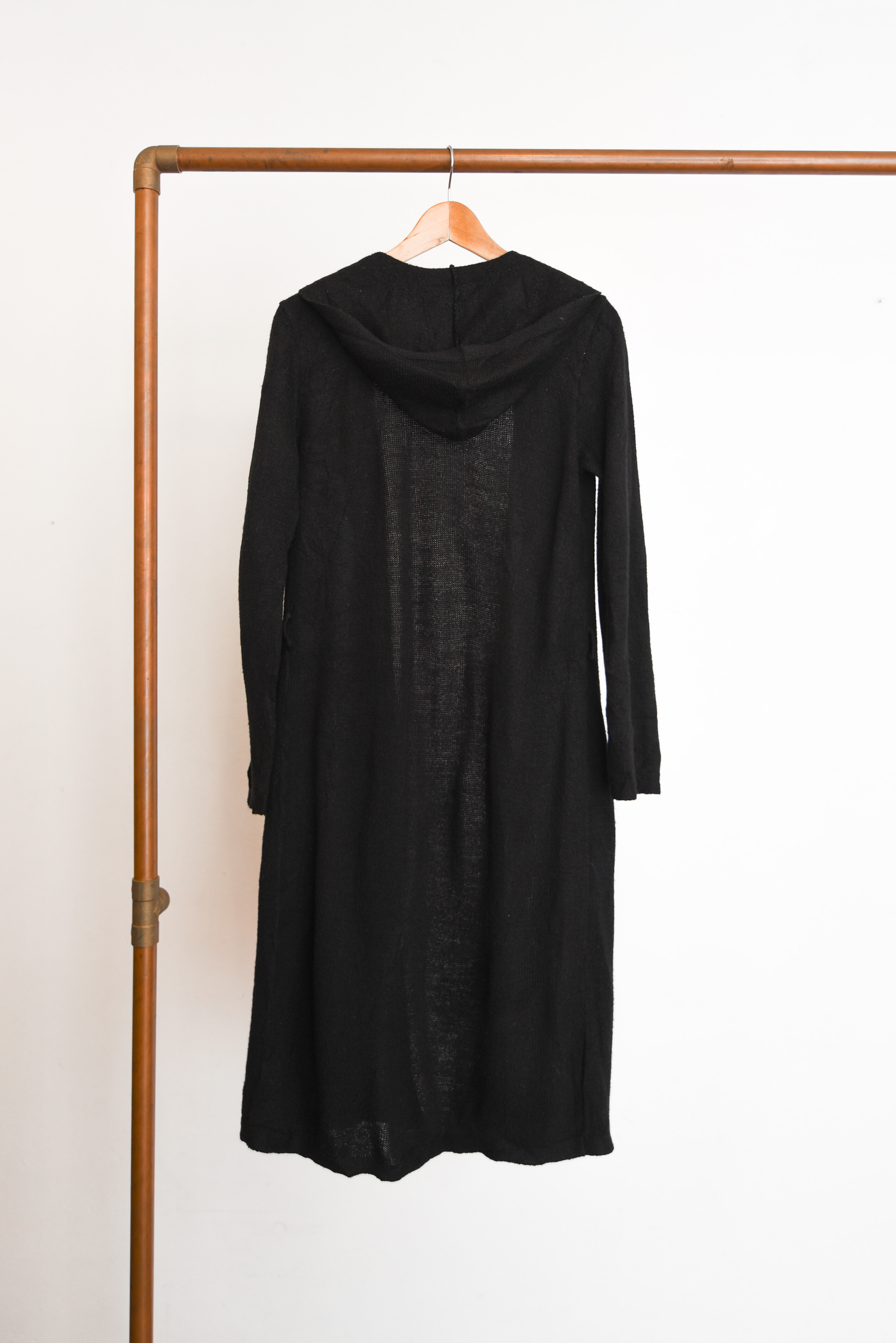 Cardigan negro tapado 90s
