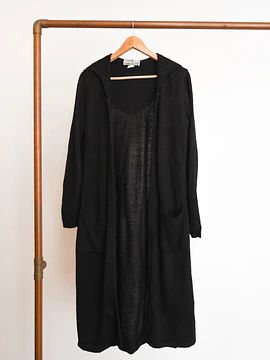 Cardigan negro tapado 90s