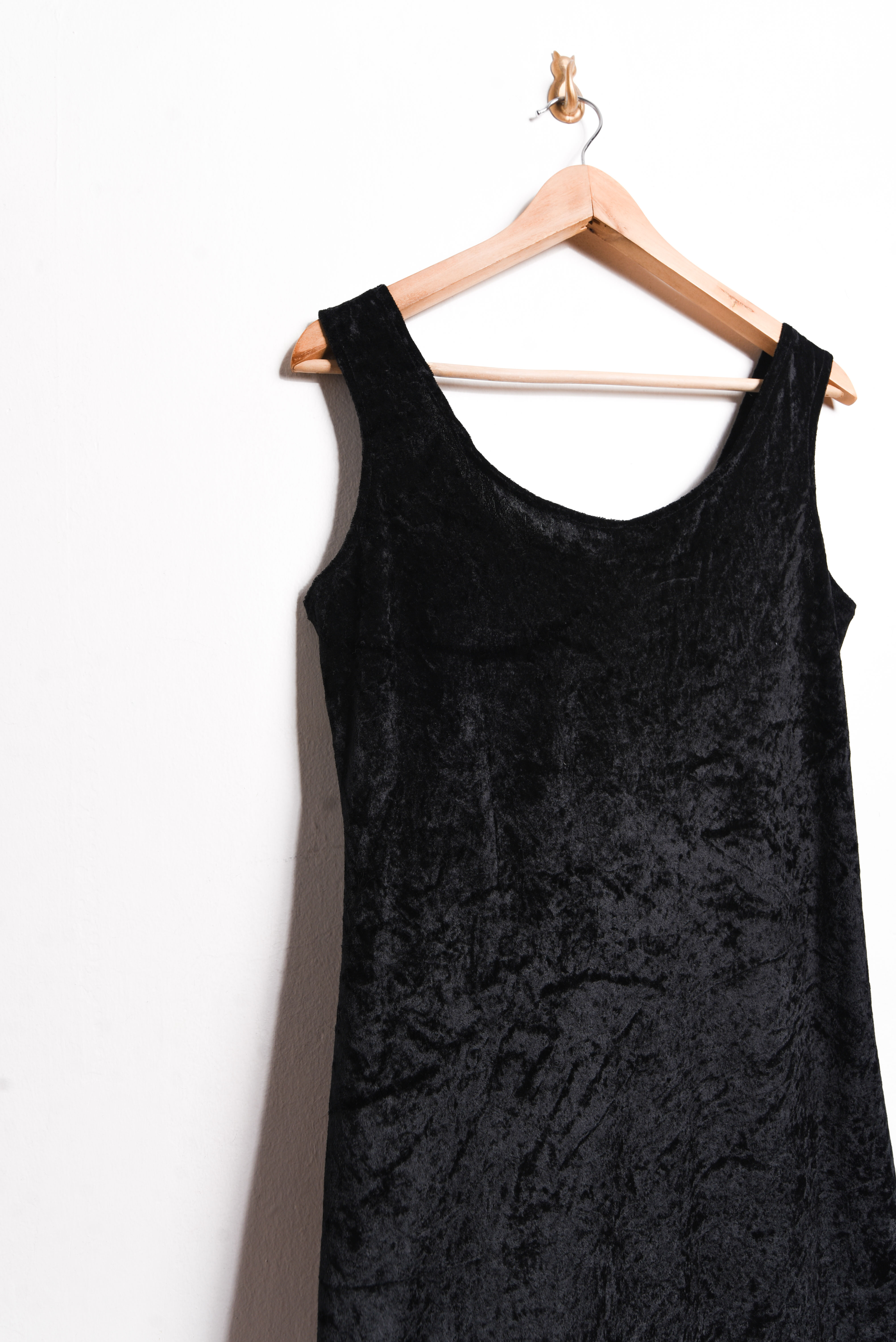 Vestido black velvet 90s