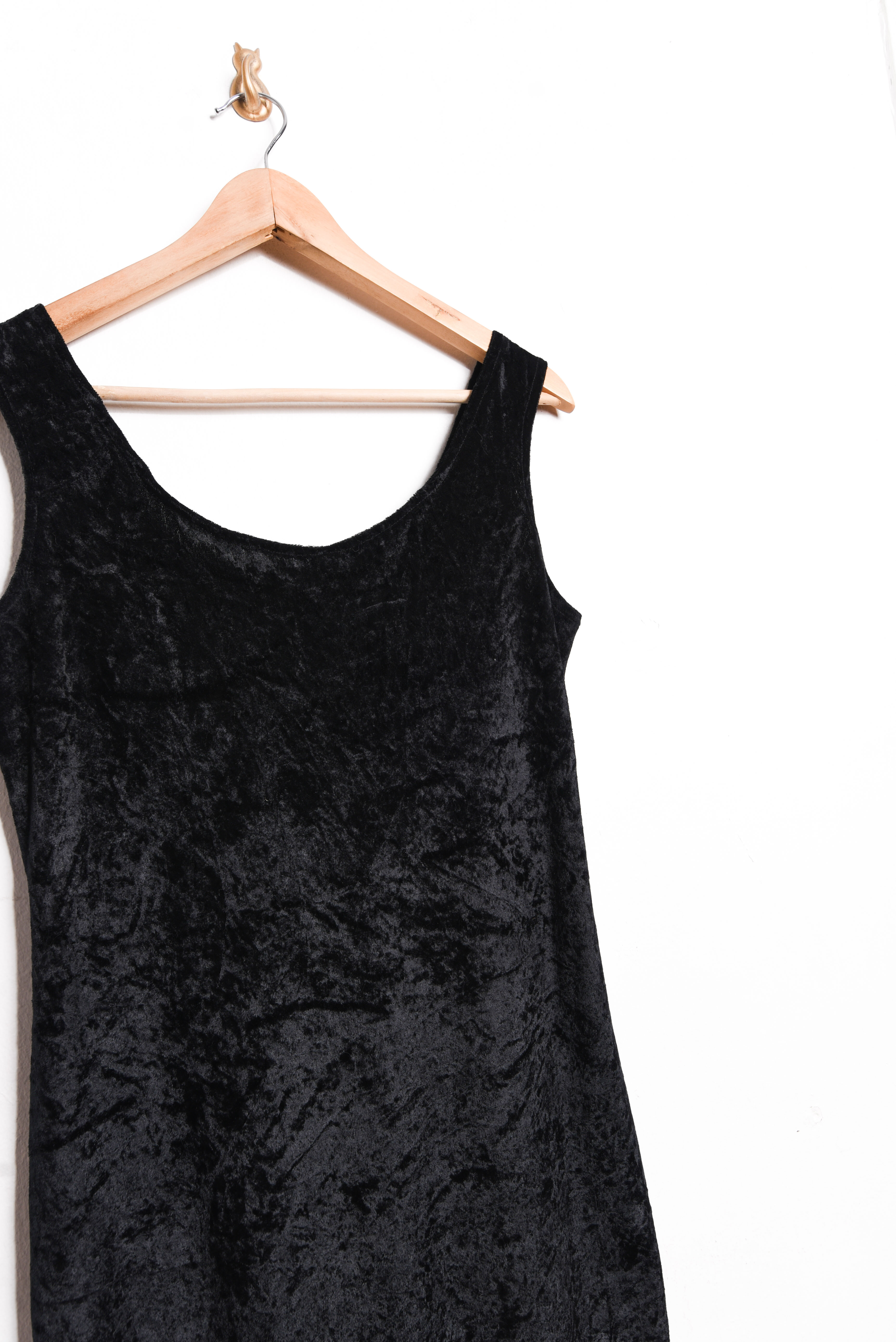 Vestido black velvet 90s