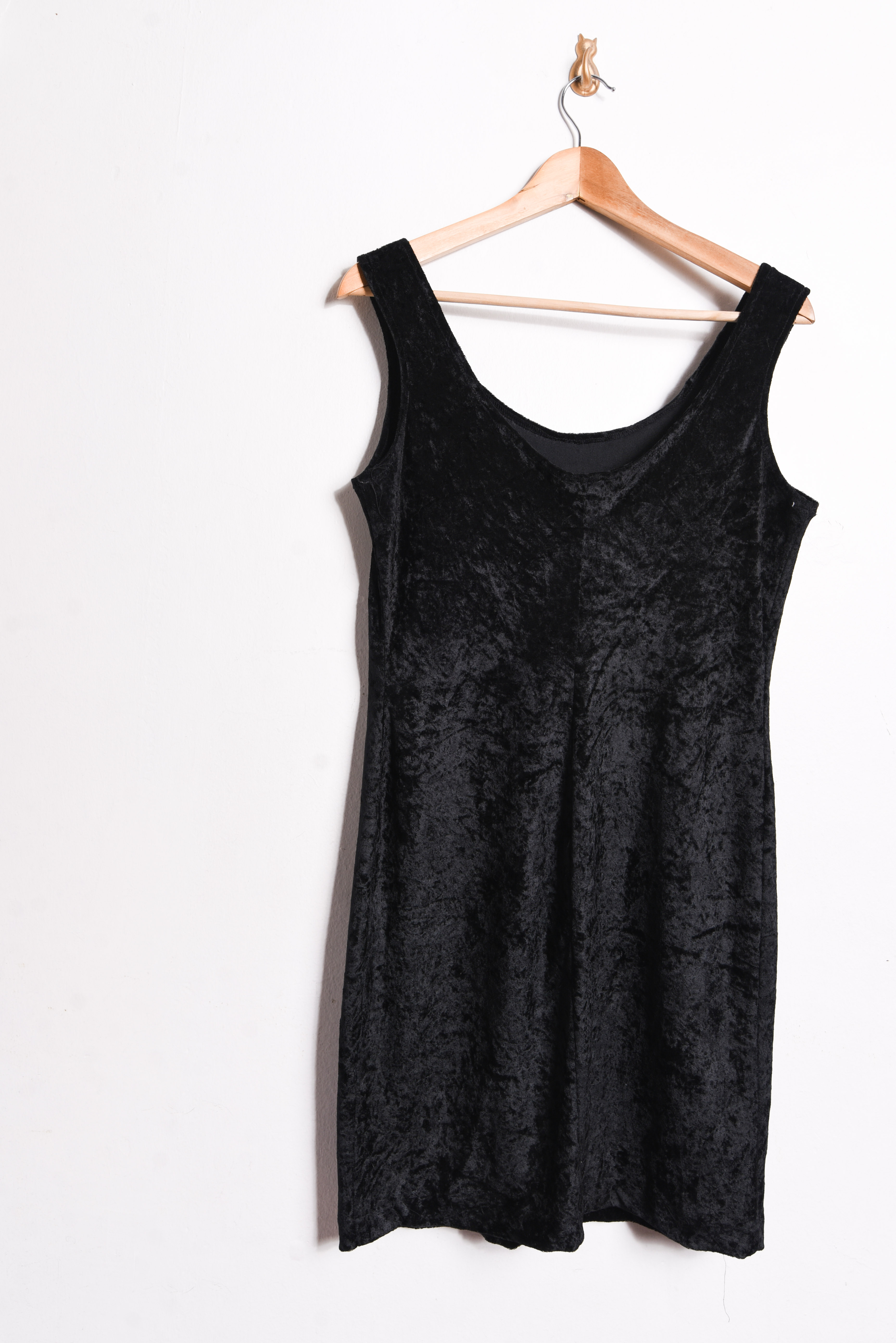 Vestido black velvet 90s