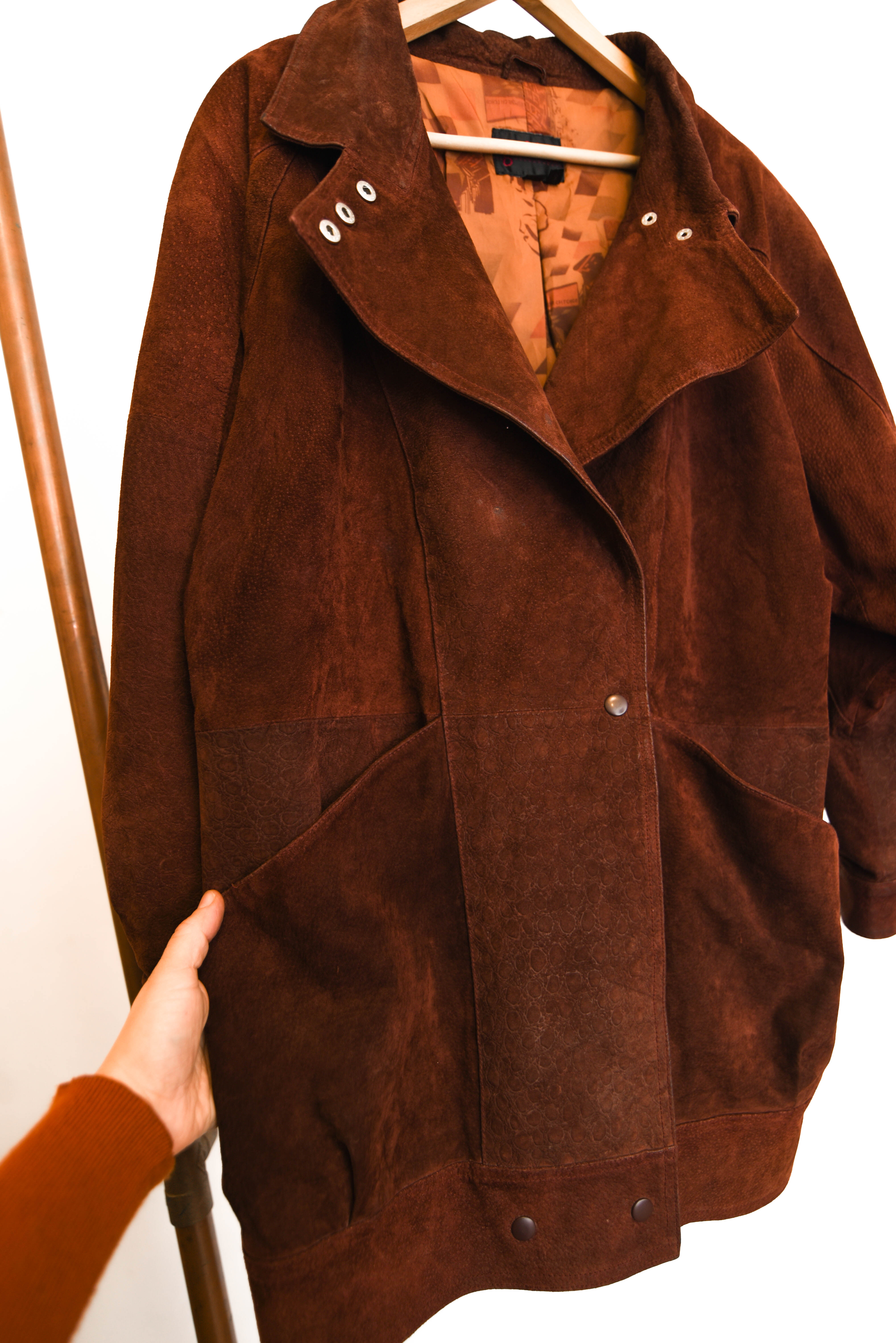 Chaqueta granate gamuza 90s