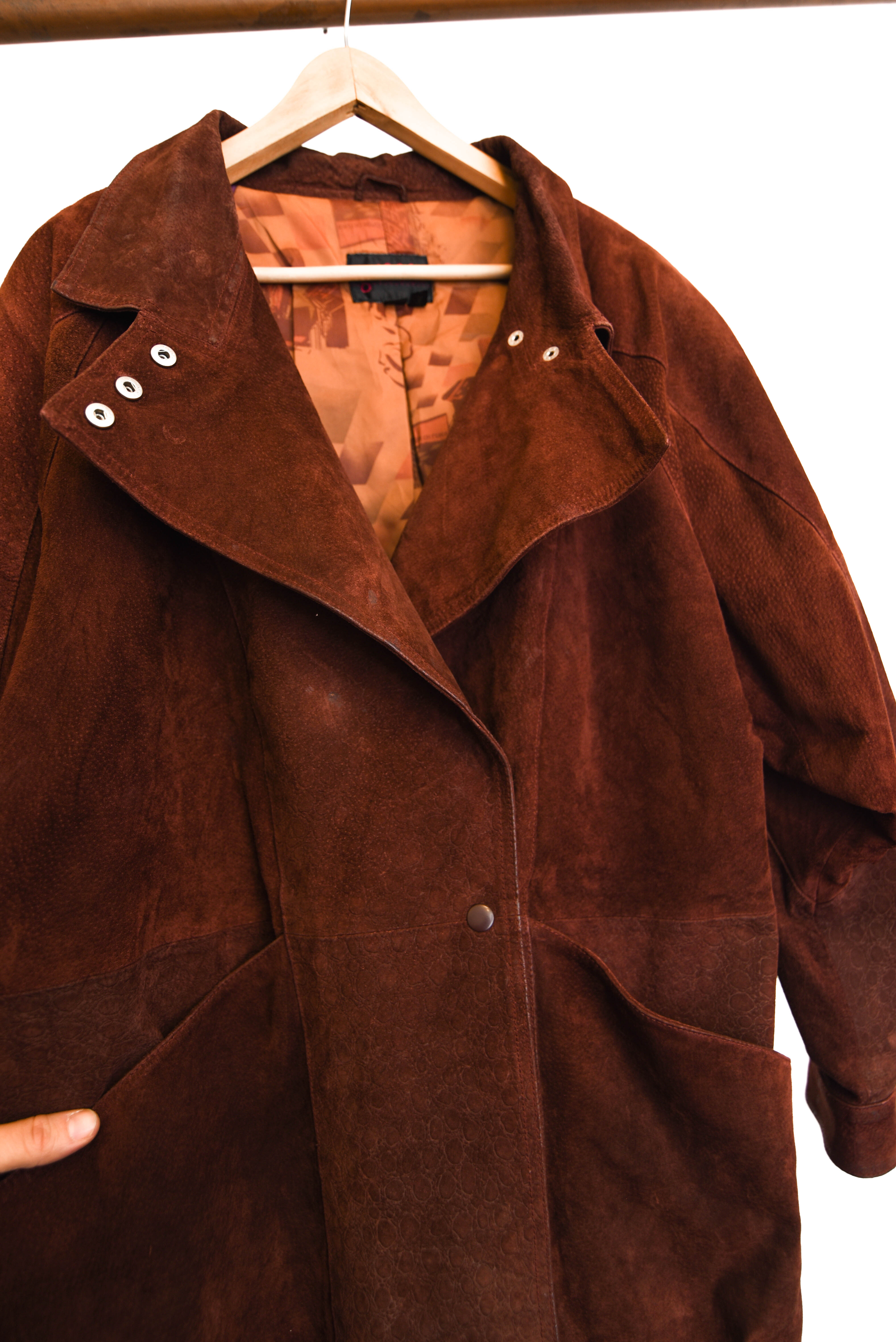 Chaqueta granate gamuza 90s
