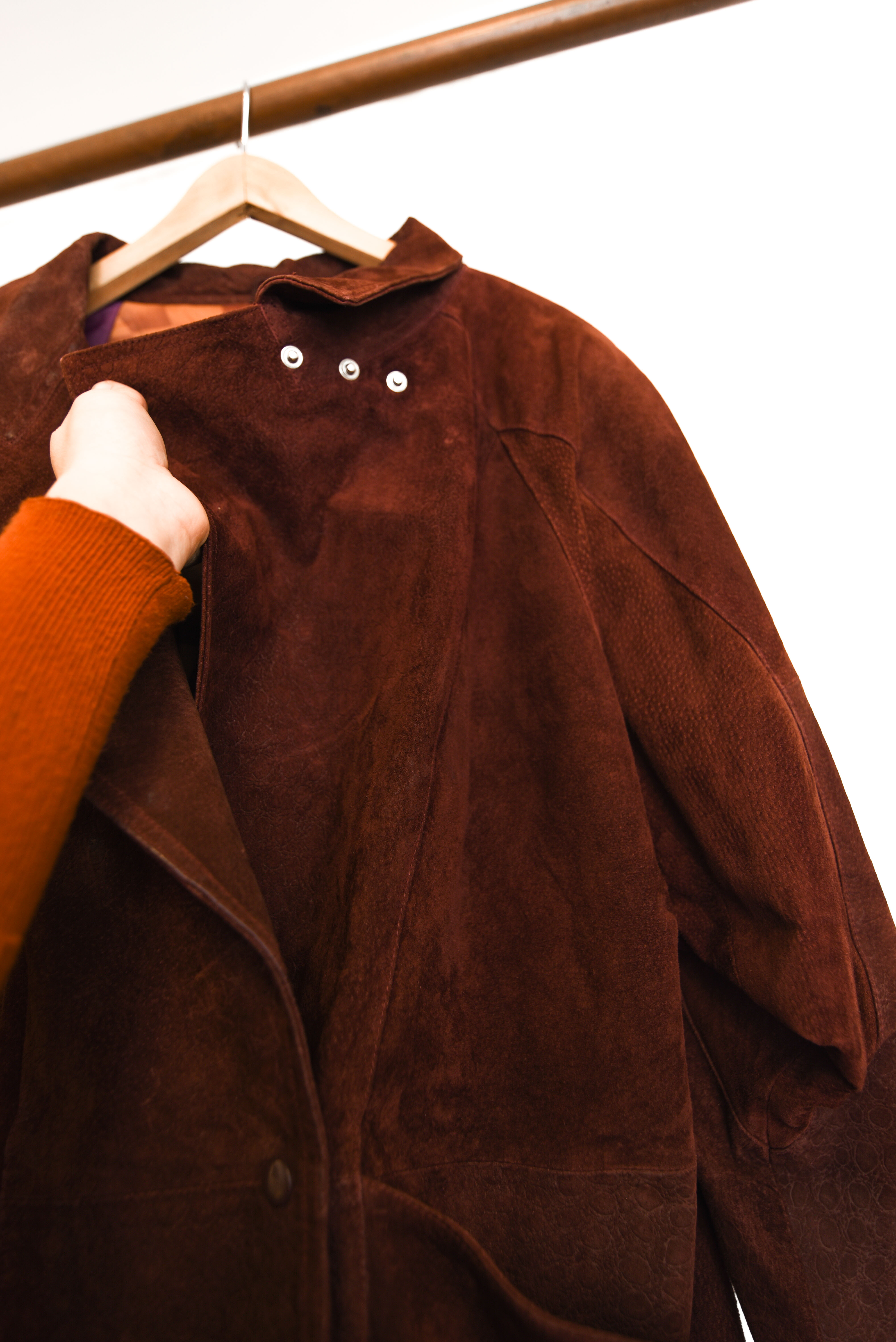 Chaqueta granate gamuza 90s