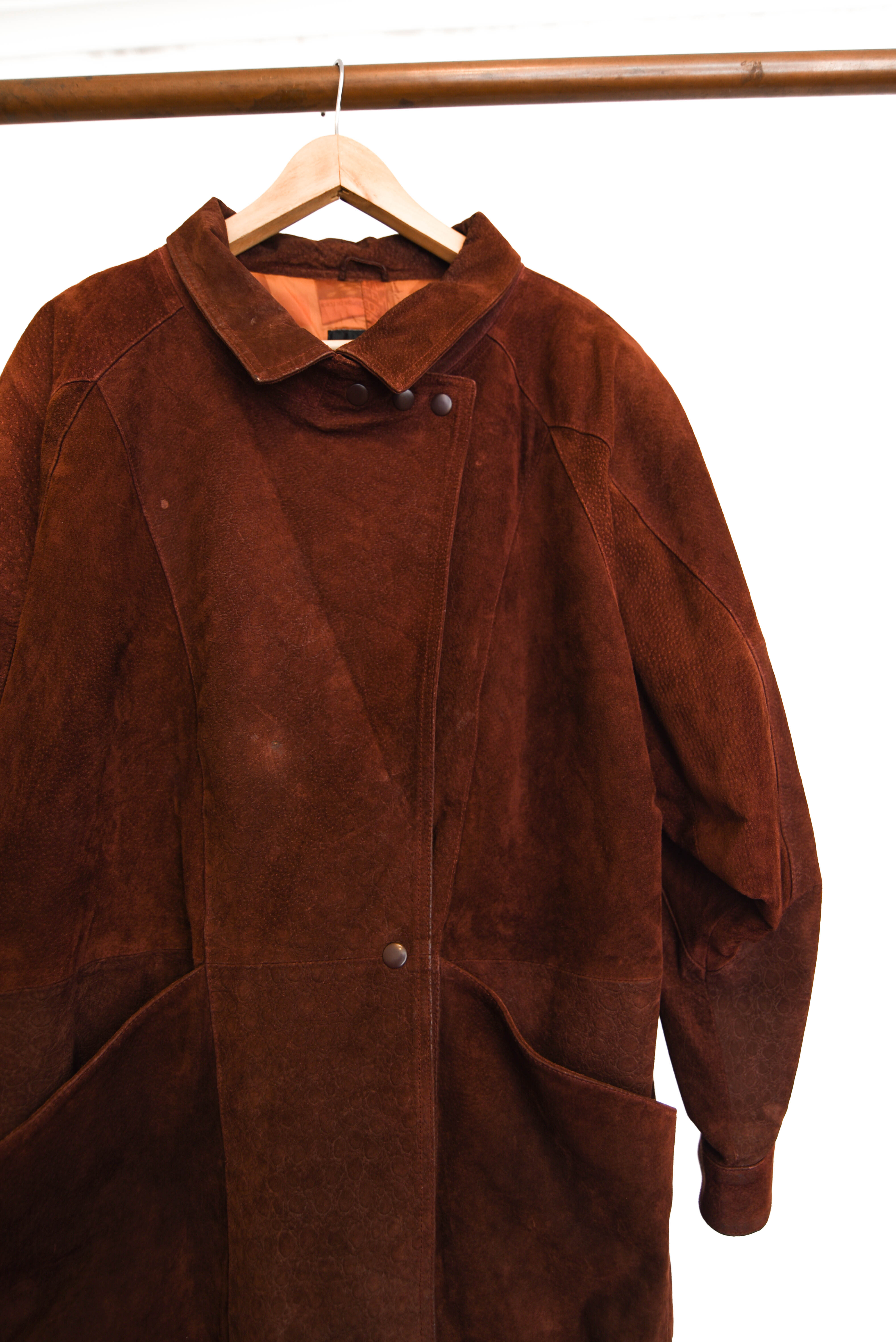 Chaqueta granate gamuza 90s