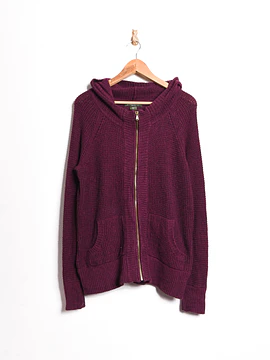 Chaleco burdeo zipper