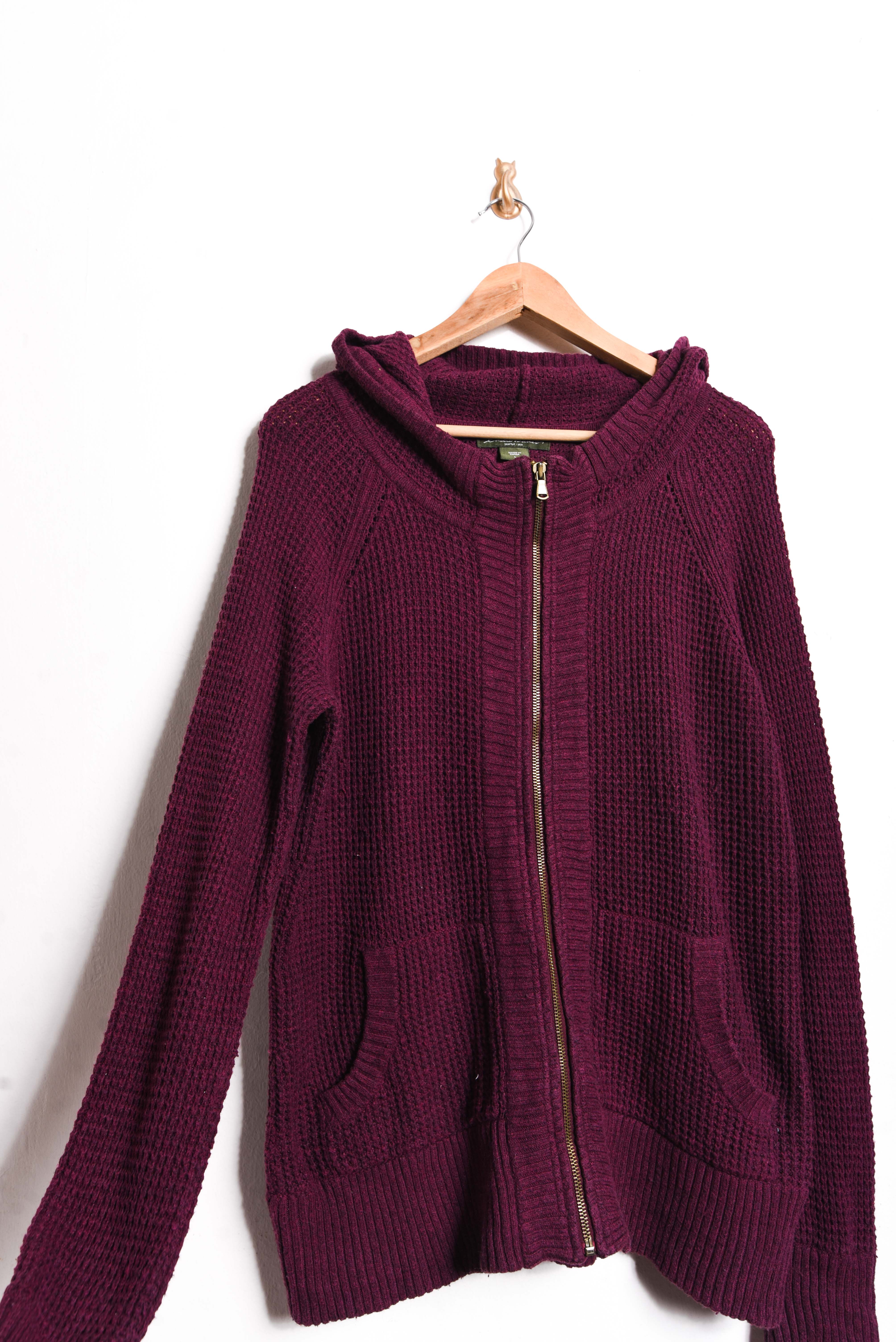Chaleco burdeo zipper