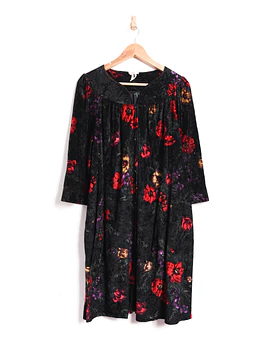 Camisola velvet floral vntg