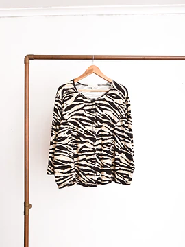 Cardigan nude animal print