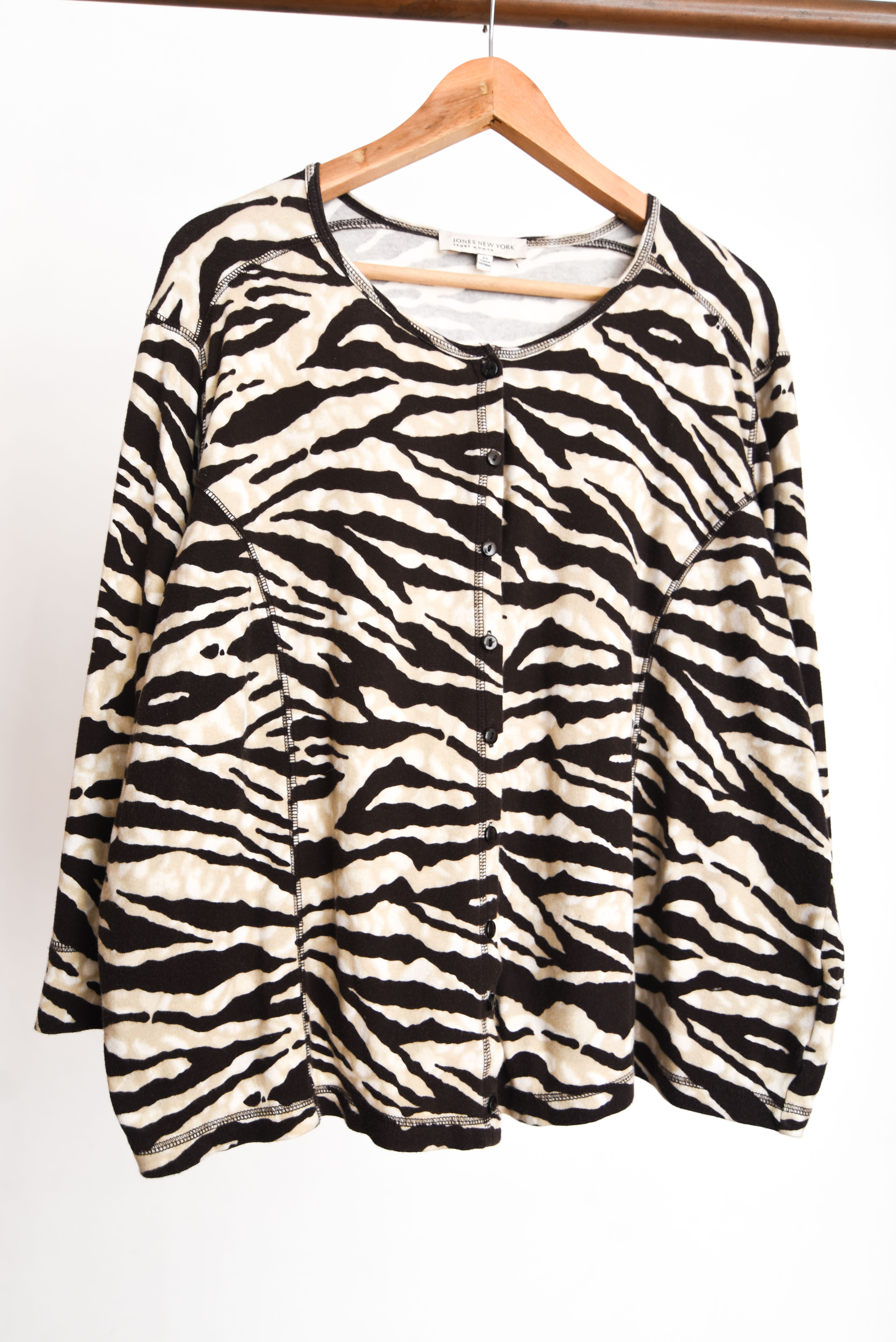 Cardigan nude animal print