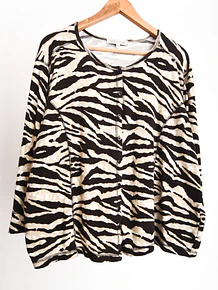 Cardigan nude animal print