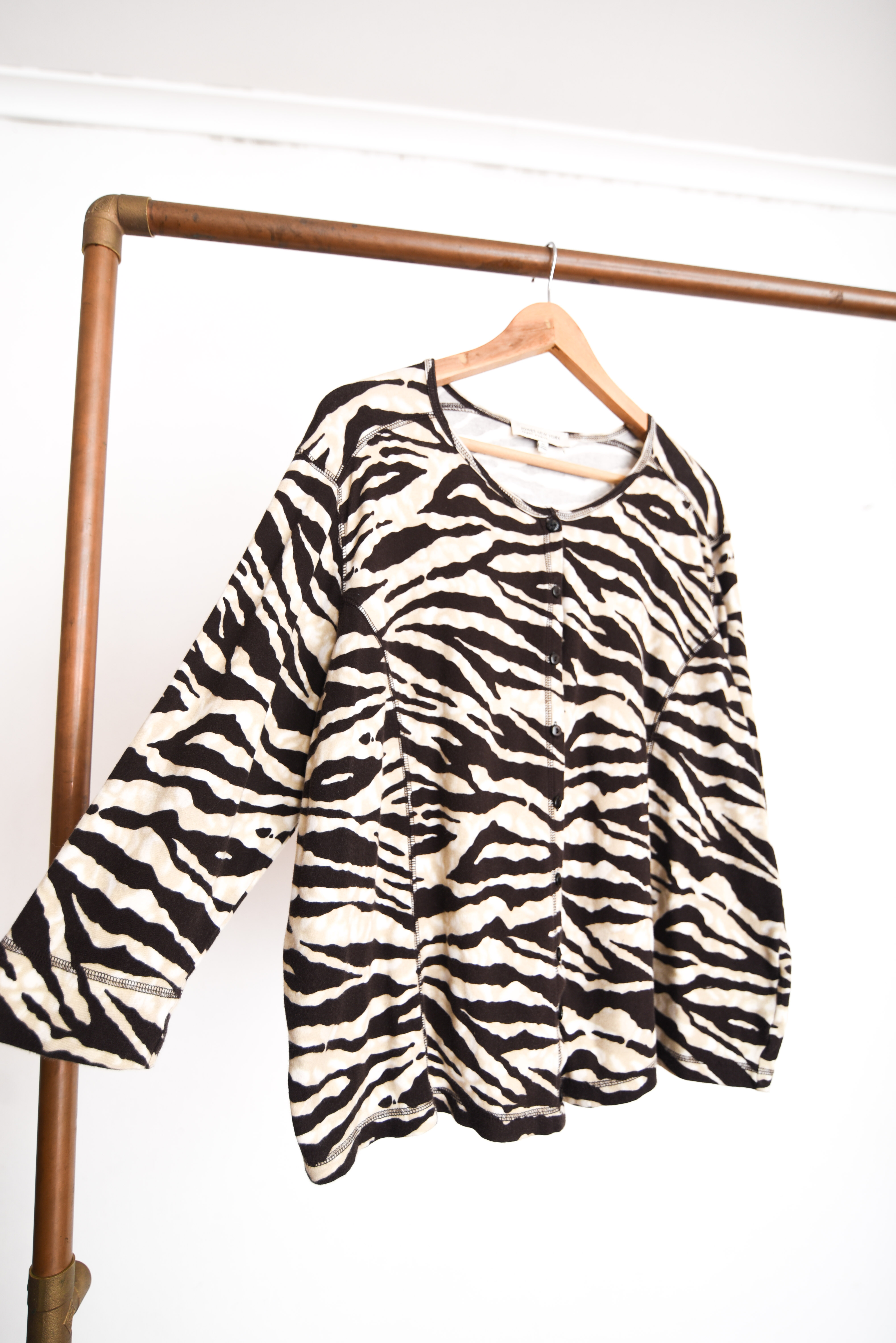 Cardigan nude animal print