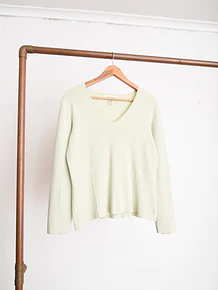 Top tejido marfil 90s