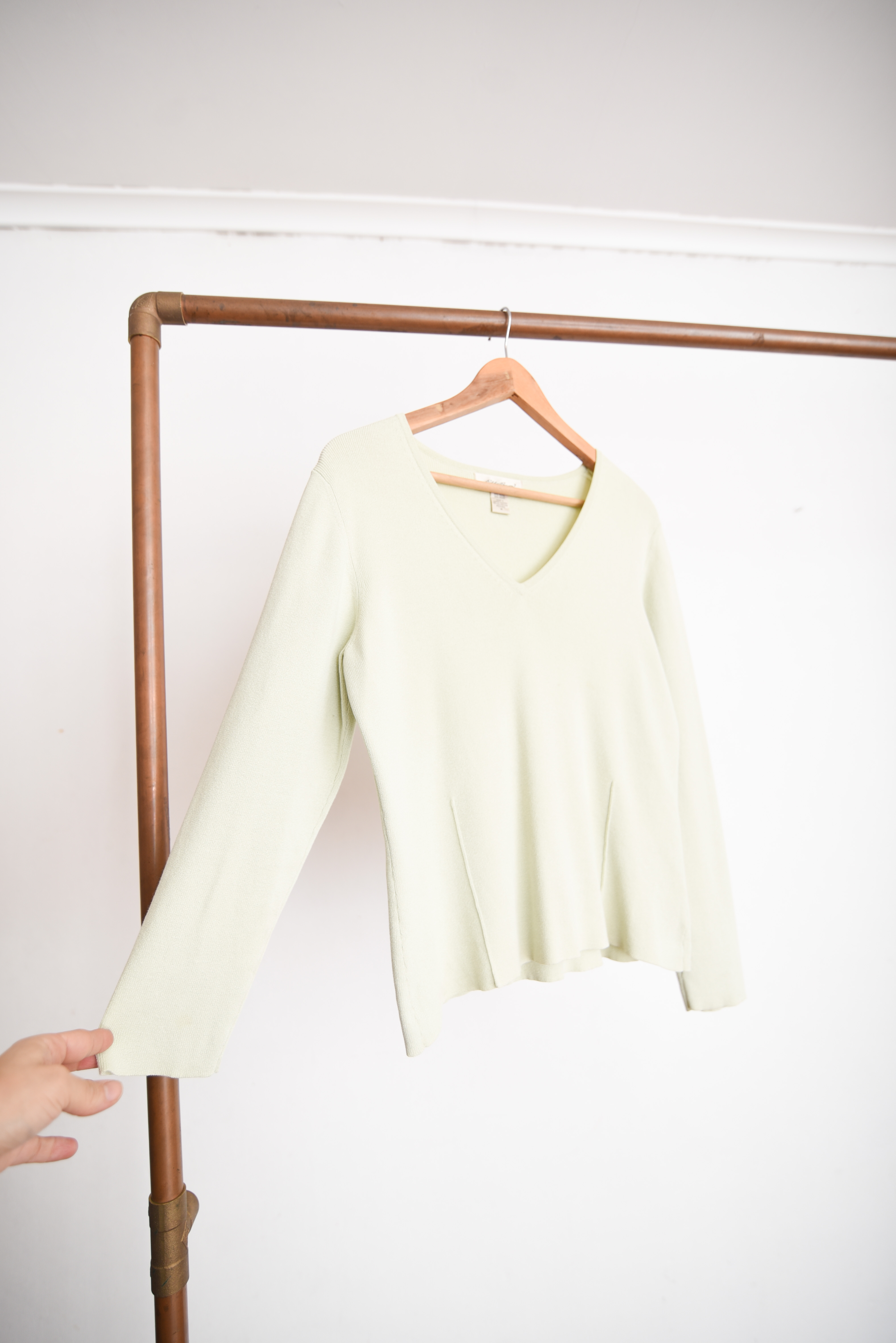Top tejido marfil 90s