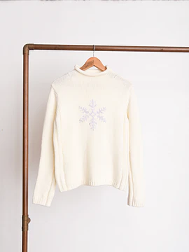 Chaleco marfil 90s snowflake
