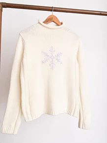 Chaleco marfil 90s snowflake